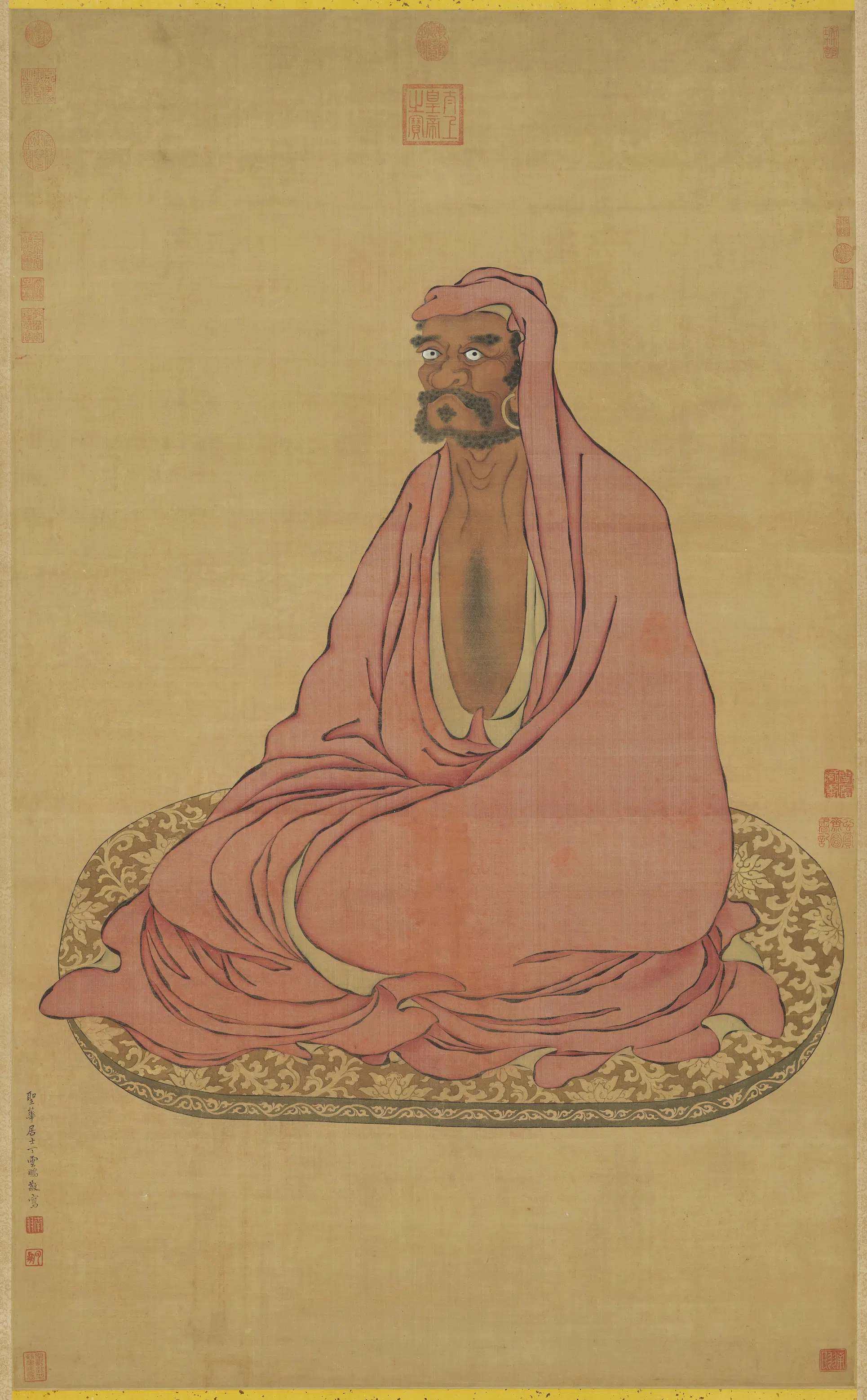 明朝【丁云鹏】《达摩图轴》