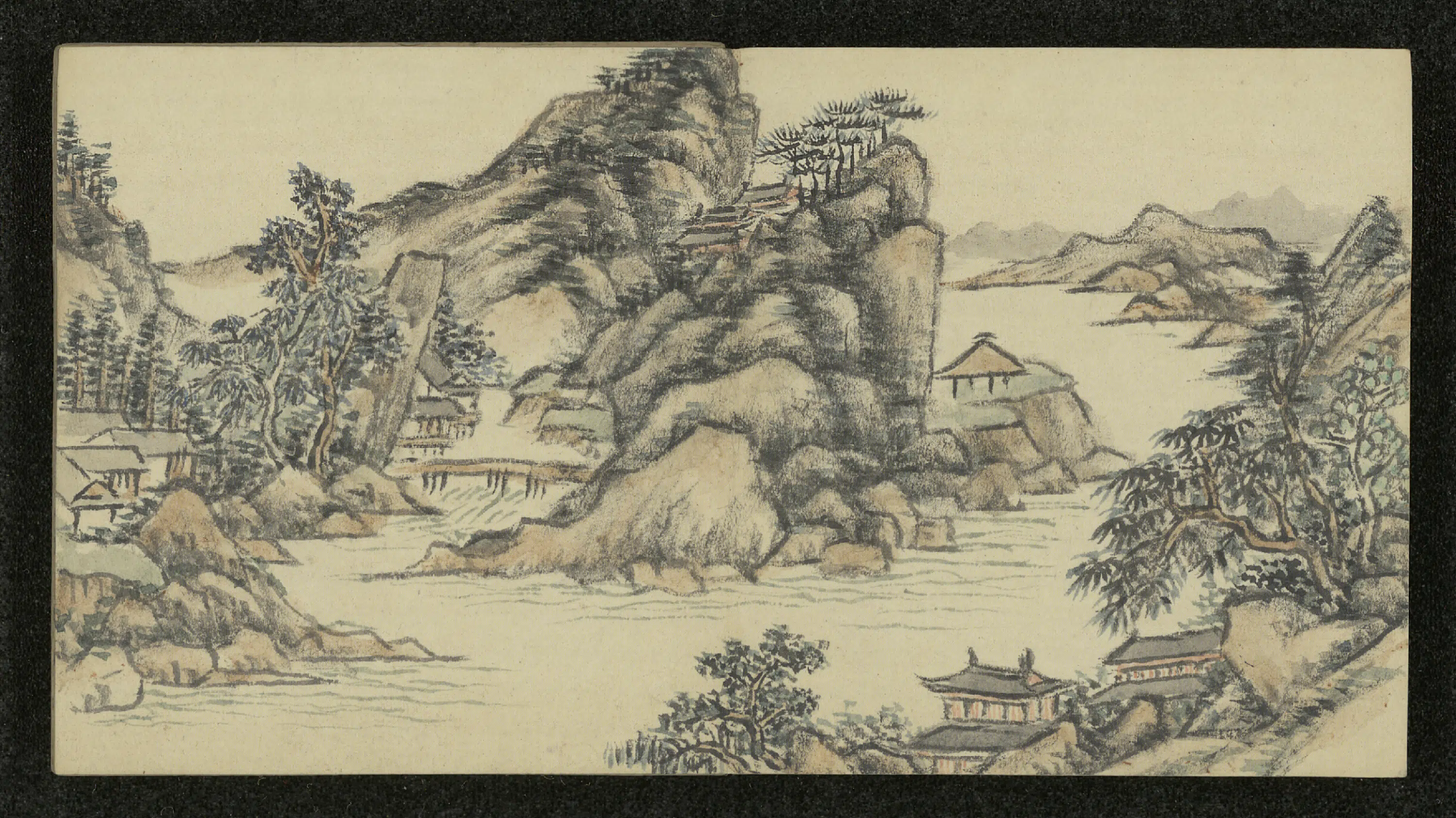 清代【方琮】《山水册（8开）》 第5张