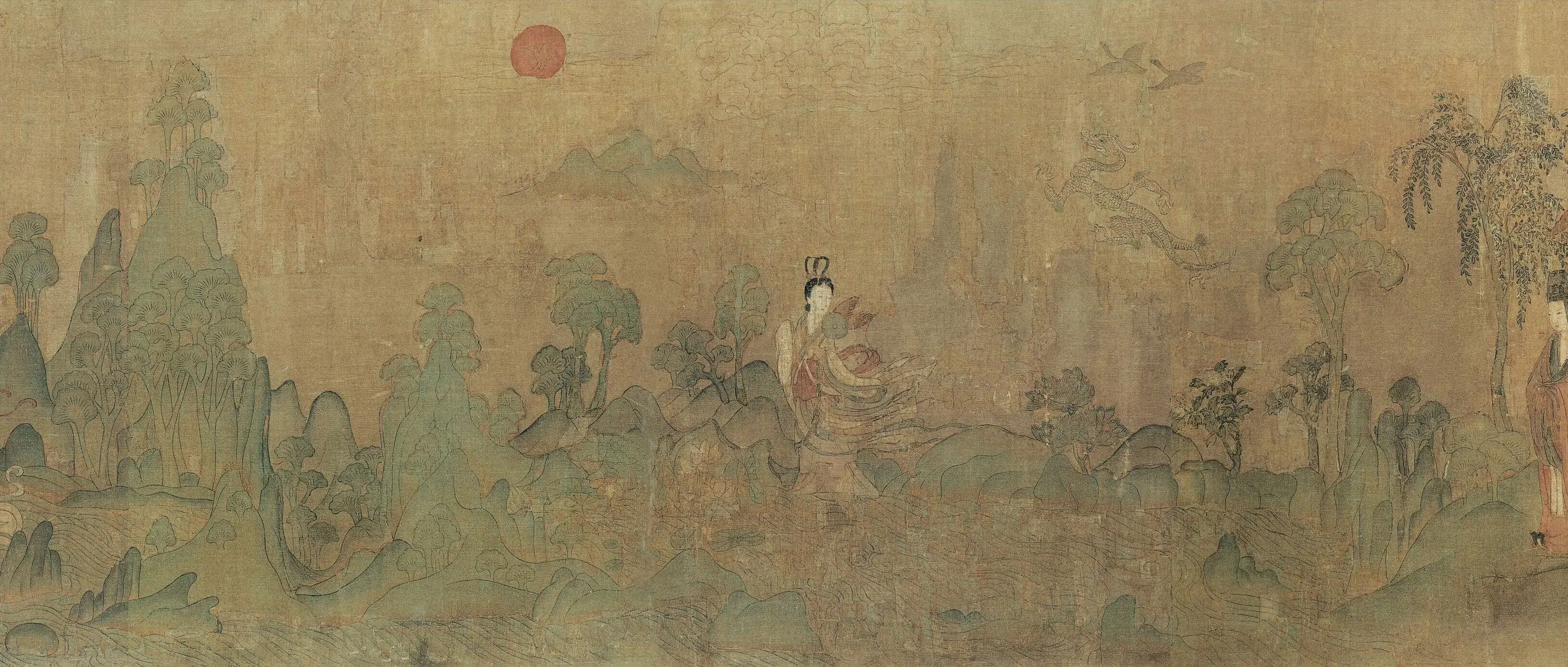 东晋【顾恺之】《摹洛神赋图画心（第一卷）》 第8张