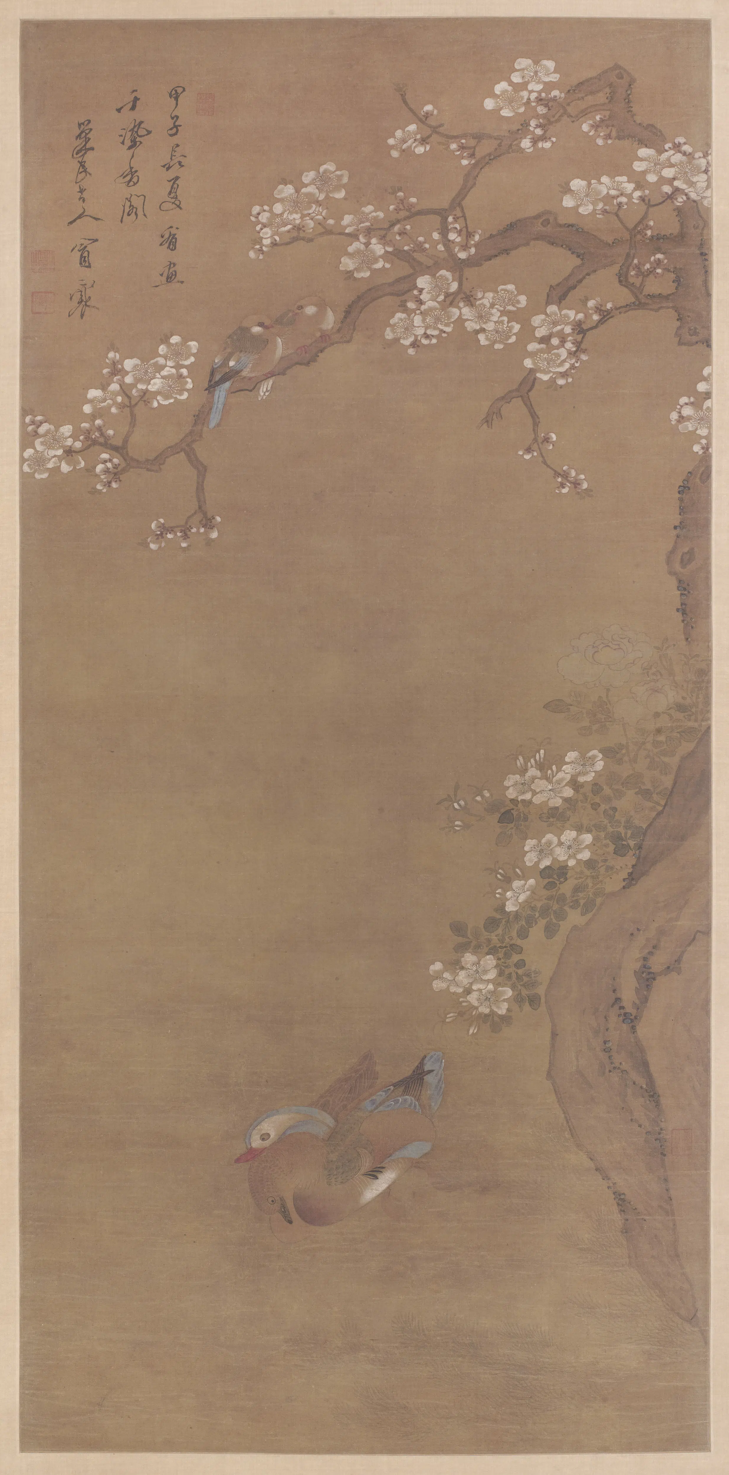 清代【金玥】《花鸟图轴》