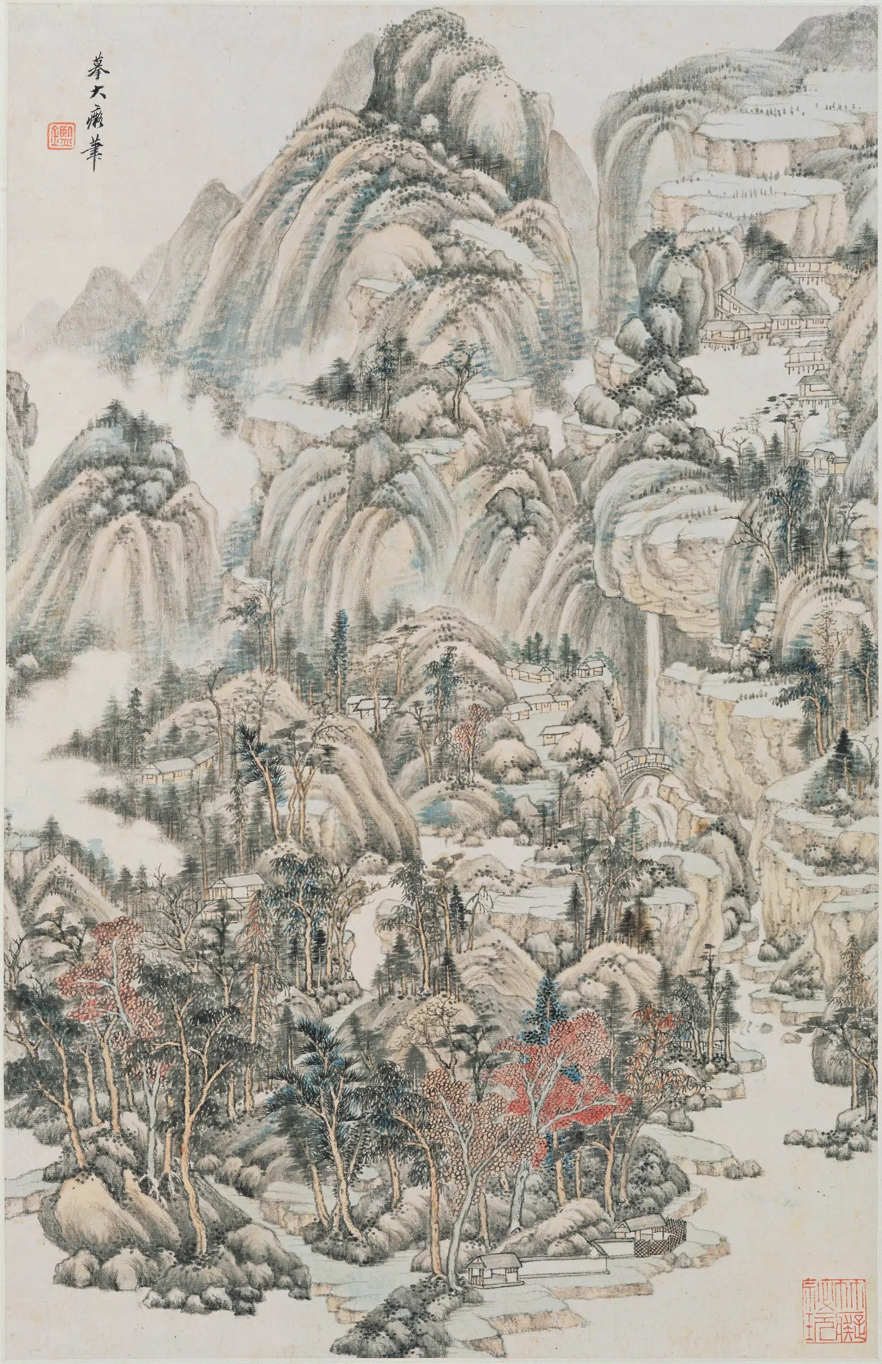 清代【王鉴】《仿宋元山水册》 第11张 清代【王鉴】《仿宋元山水册》 第11张