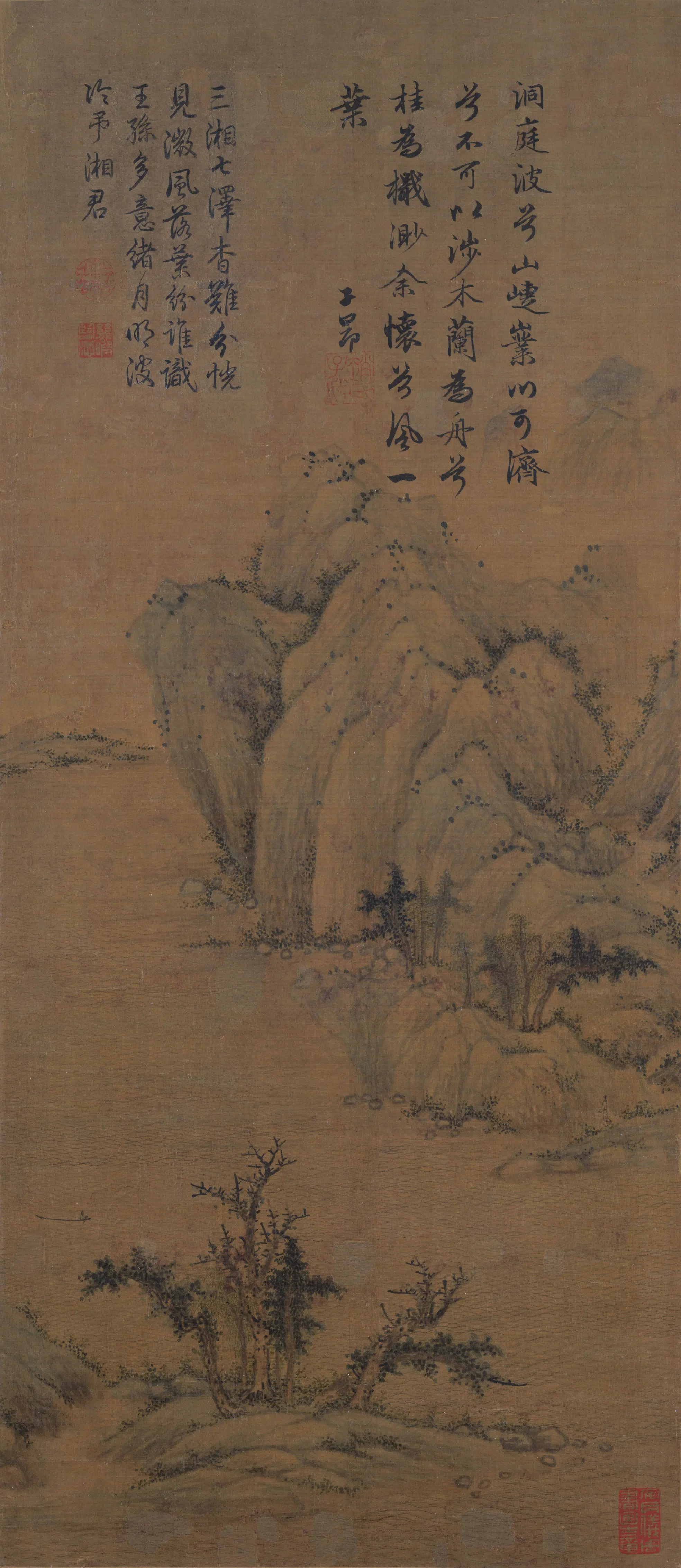 元朝【赵孟頫】《洞庭东山图轴》