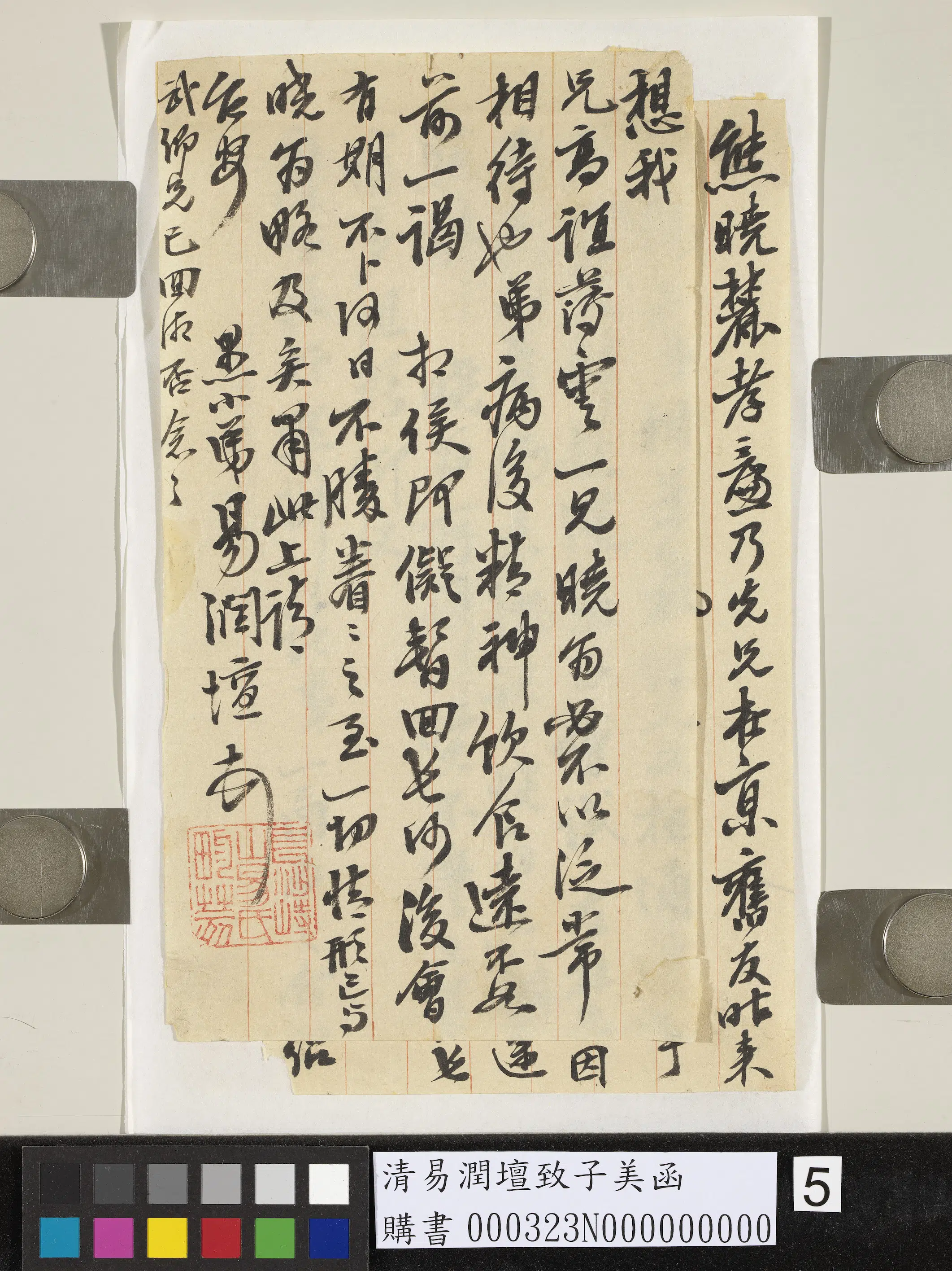 清代【易润坛】《致子美函-2》 第5张