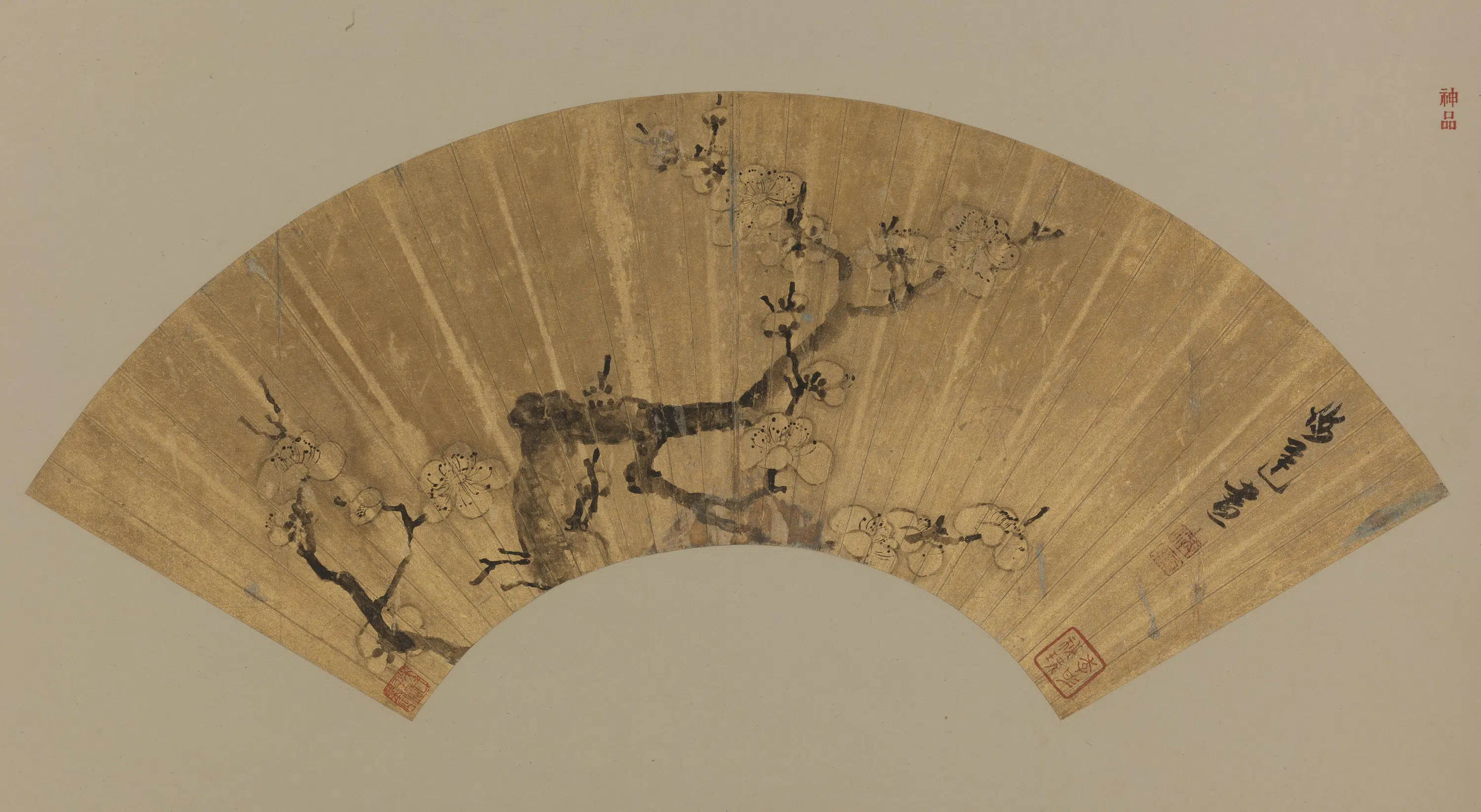 明代【陈洪绶】《梅花扇页》
