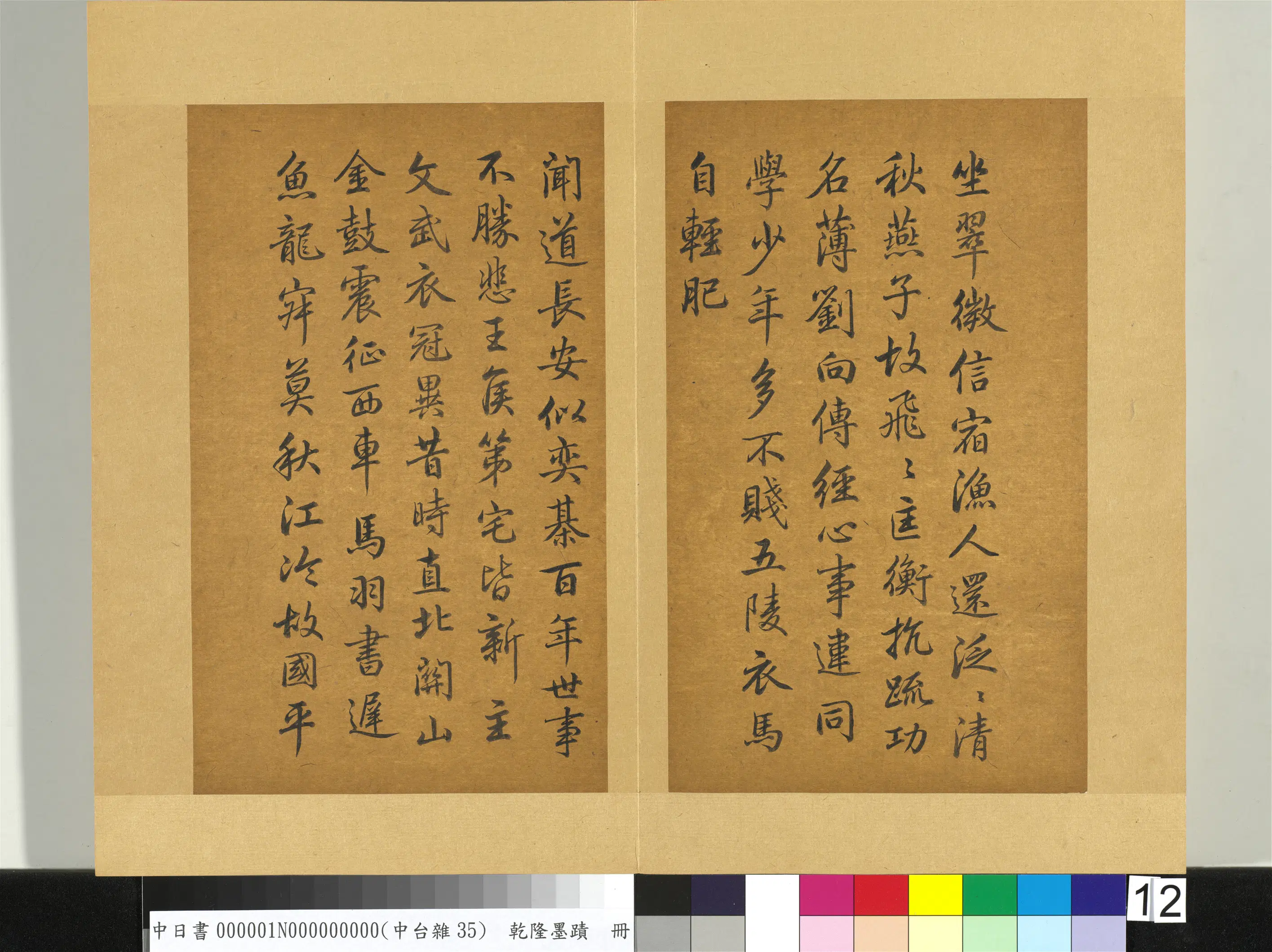 清代【爱新觉罗弘历-乾隆-清高宗】《乾隆墨迹（一）册-秋兴八首》 第3张