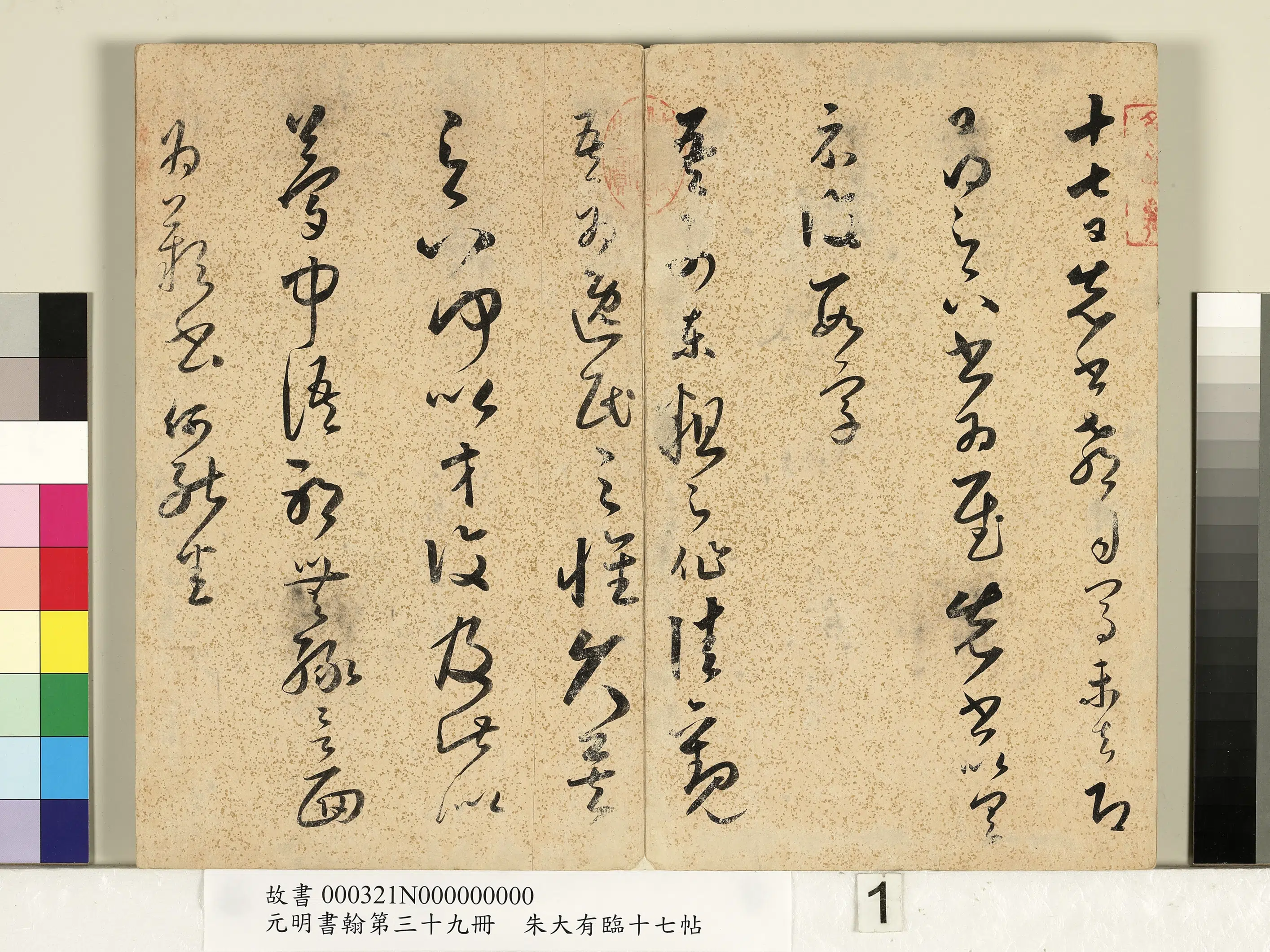 明朝【朱大有】《草书临十七帖-元明书翰第三十九册》 第1张