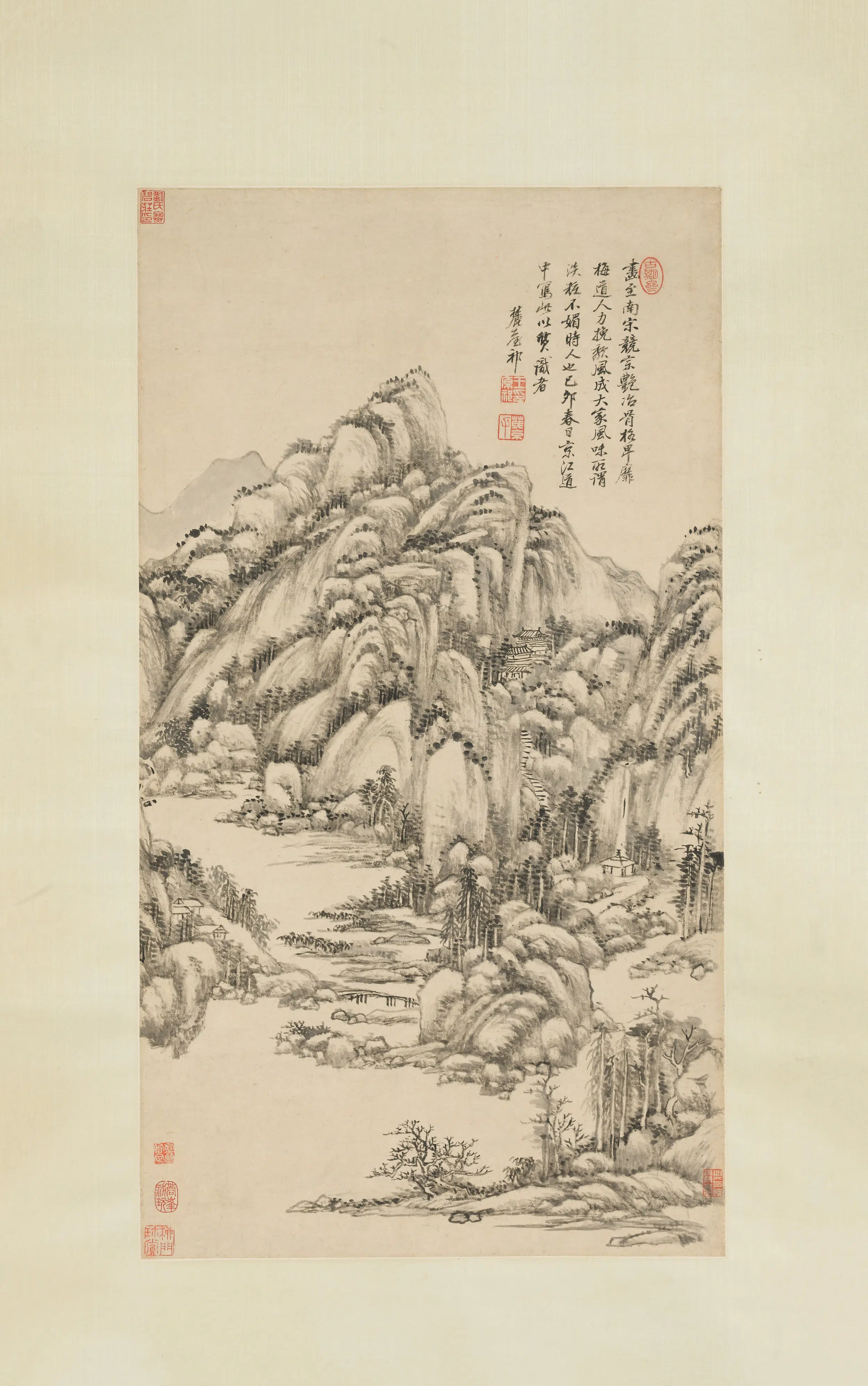清代【王原祁】《山水图轴-2》
