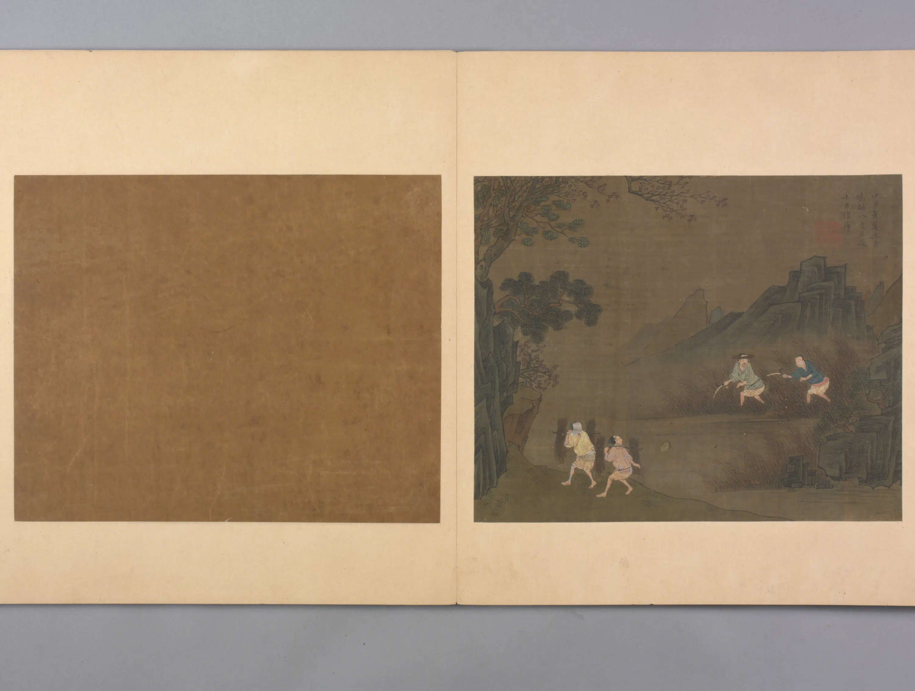 元朝【盛懋】《豳风图册（30开）》 第5张