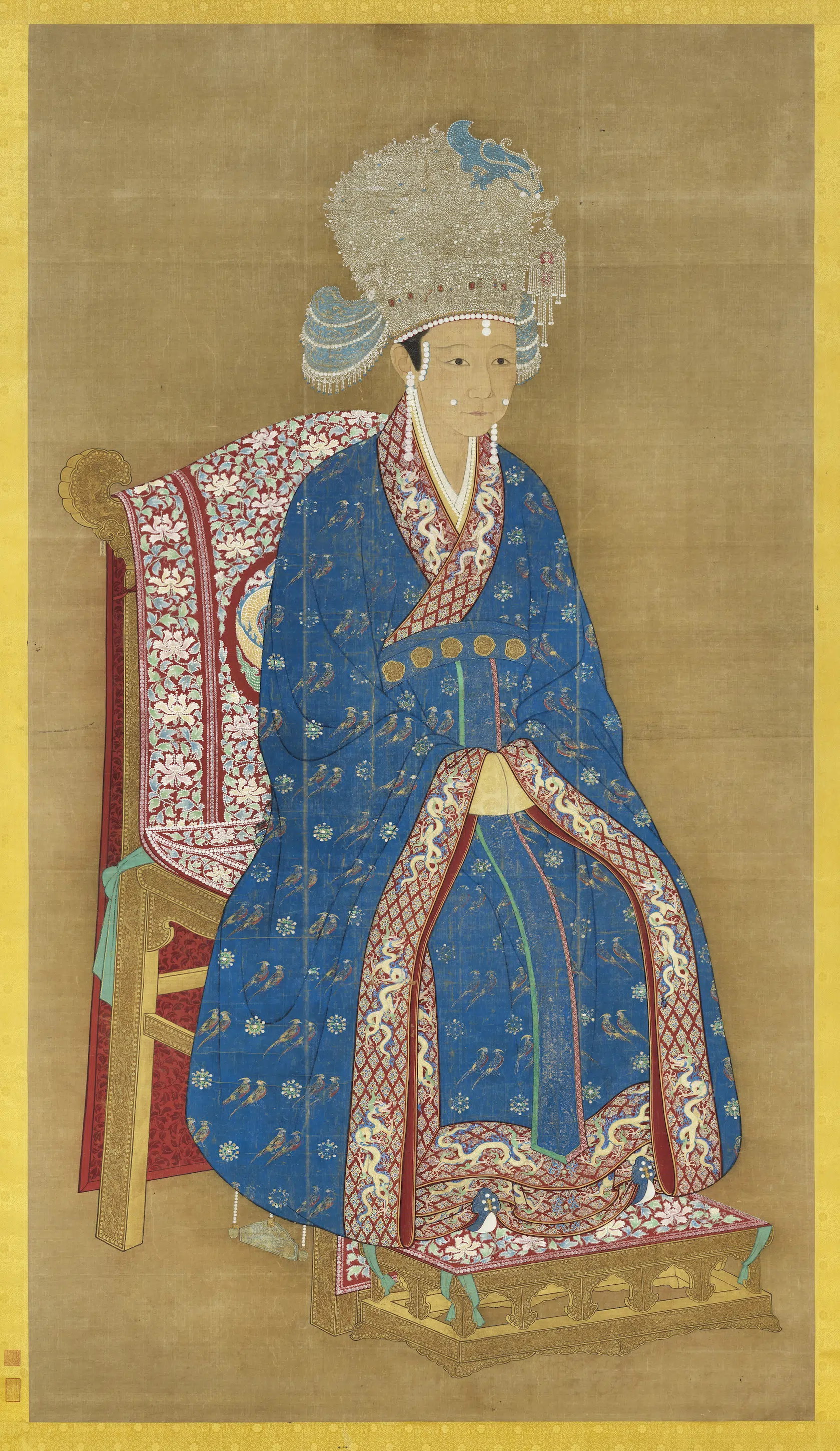 宋代《宋徽宗后坐像图轴》