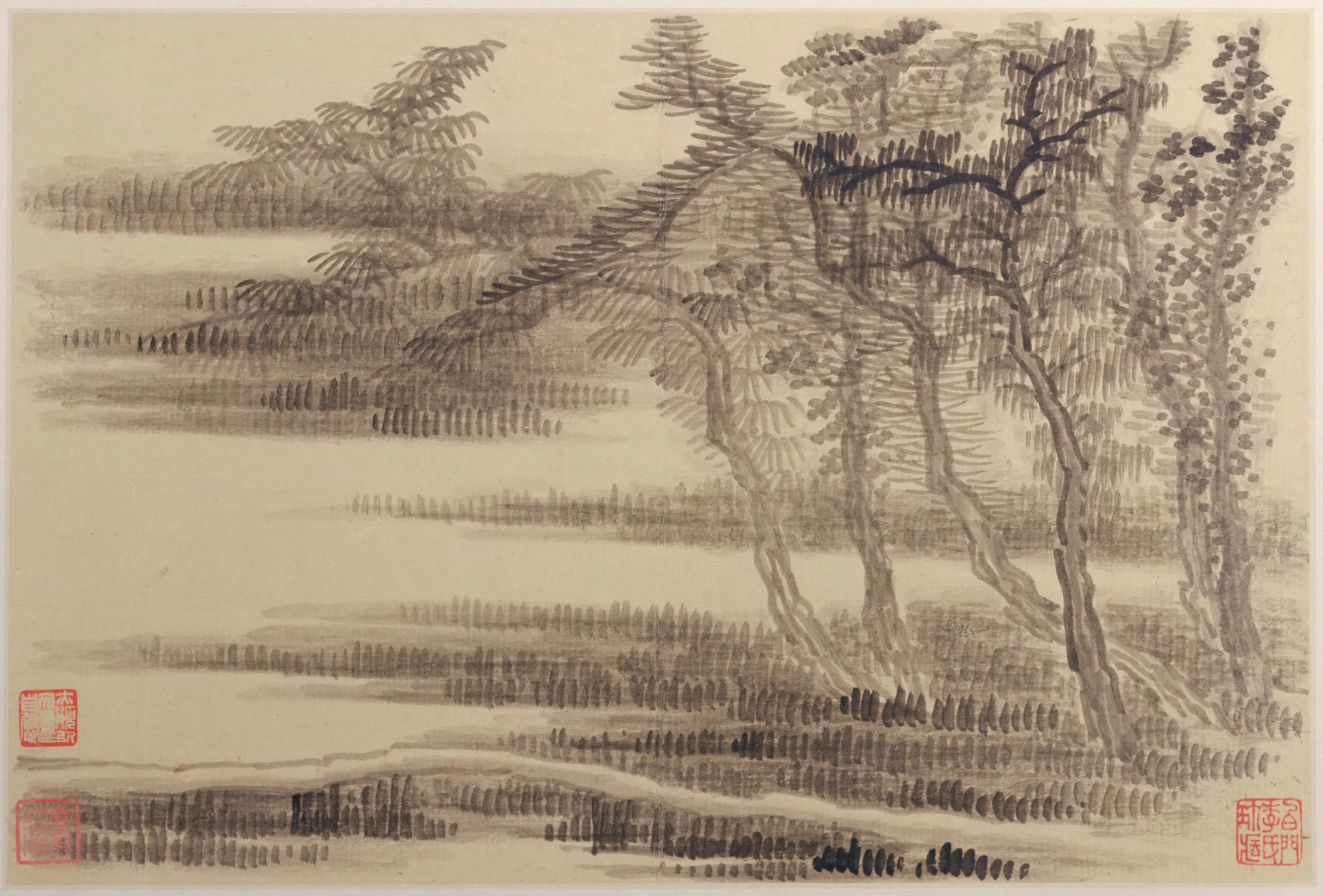 清代【龚贤】《山水册（17开）》 第8张