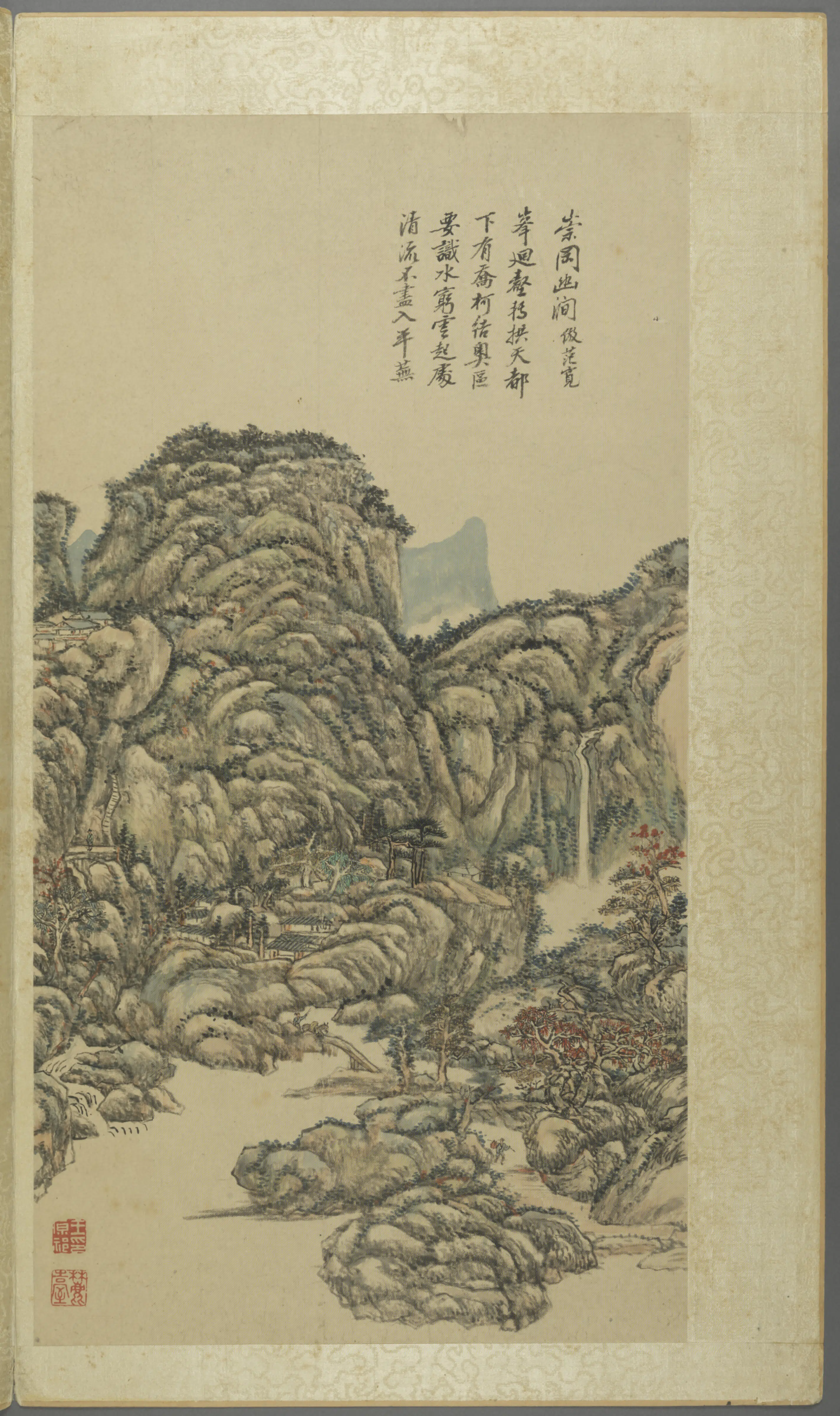 清代【王原祁】《仿古山水册(10开)》 第4张 清代【王原祁】《仿古山水册(10开)》 第4张