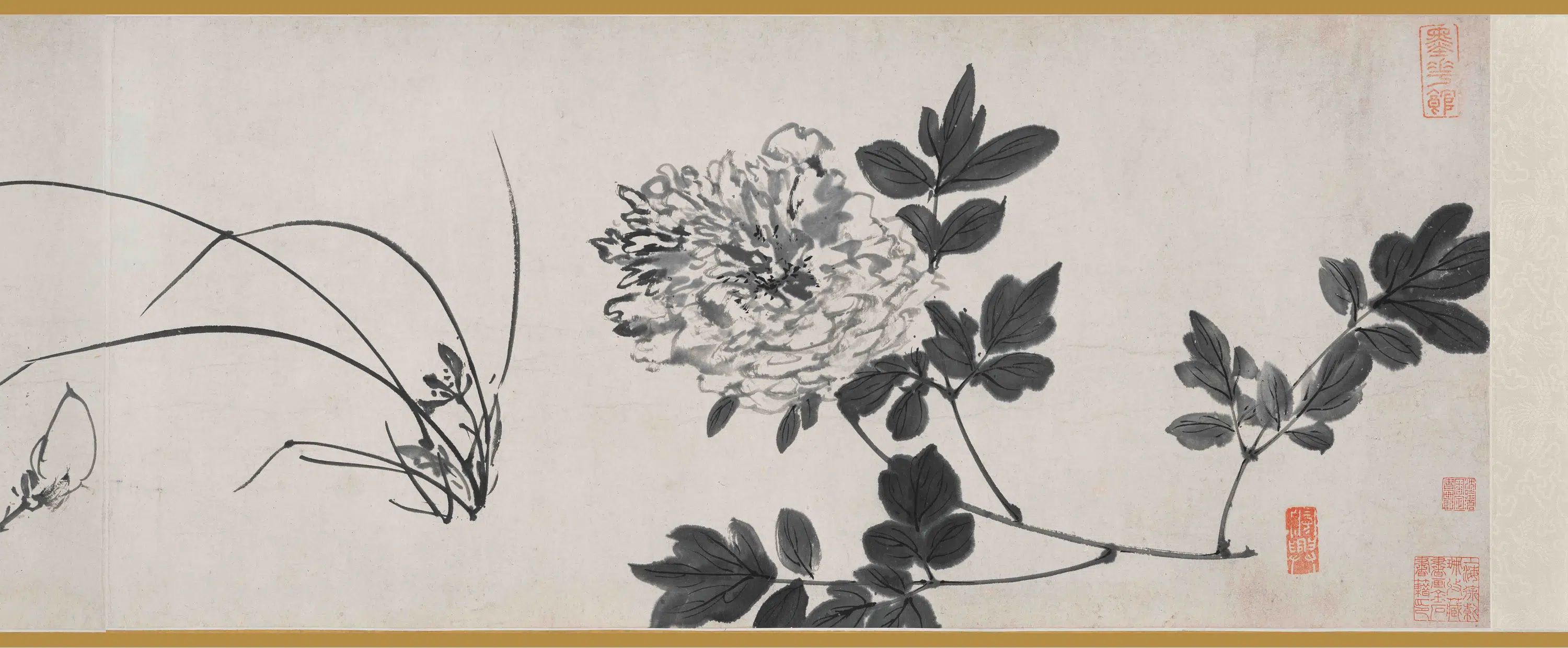 明朝【陈淳（道复）】《墨花图卷》 第7张