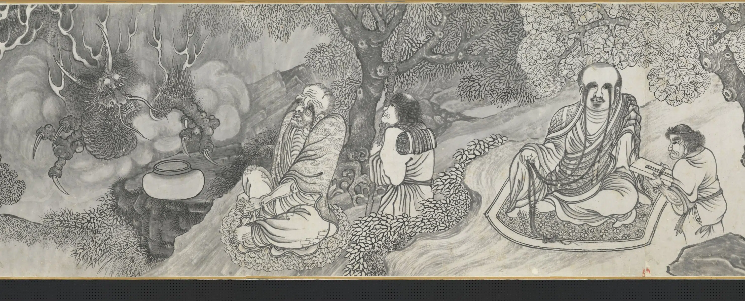 明朝【丁云鹏】《应真云汇图卷》 第3张