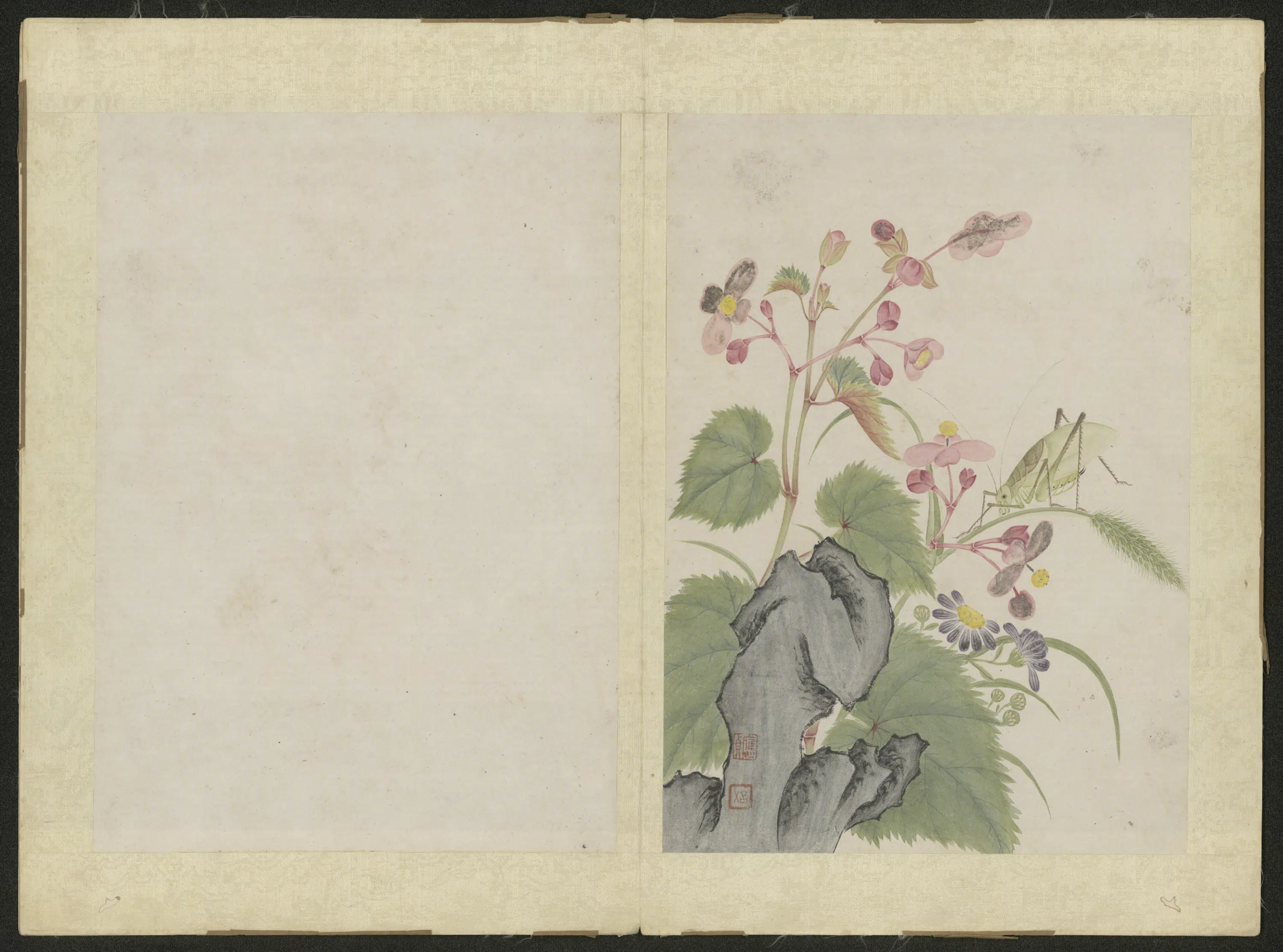 清代【吴应贞】《花卉册（12开）》 第1张