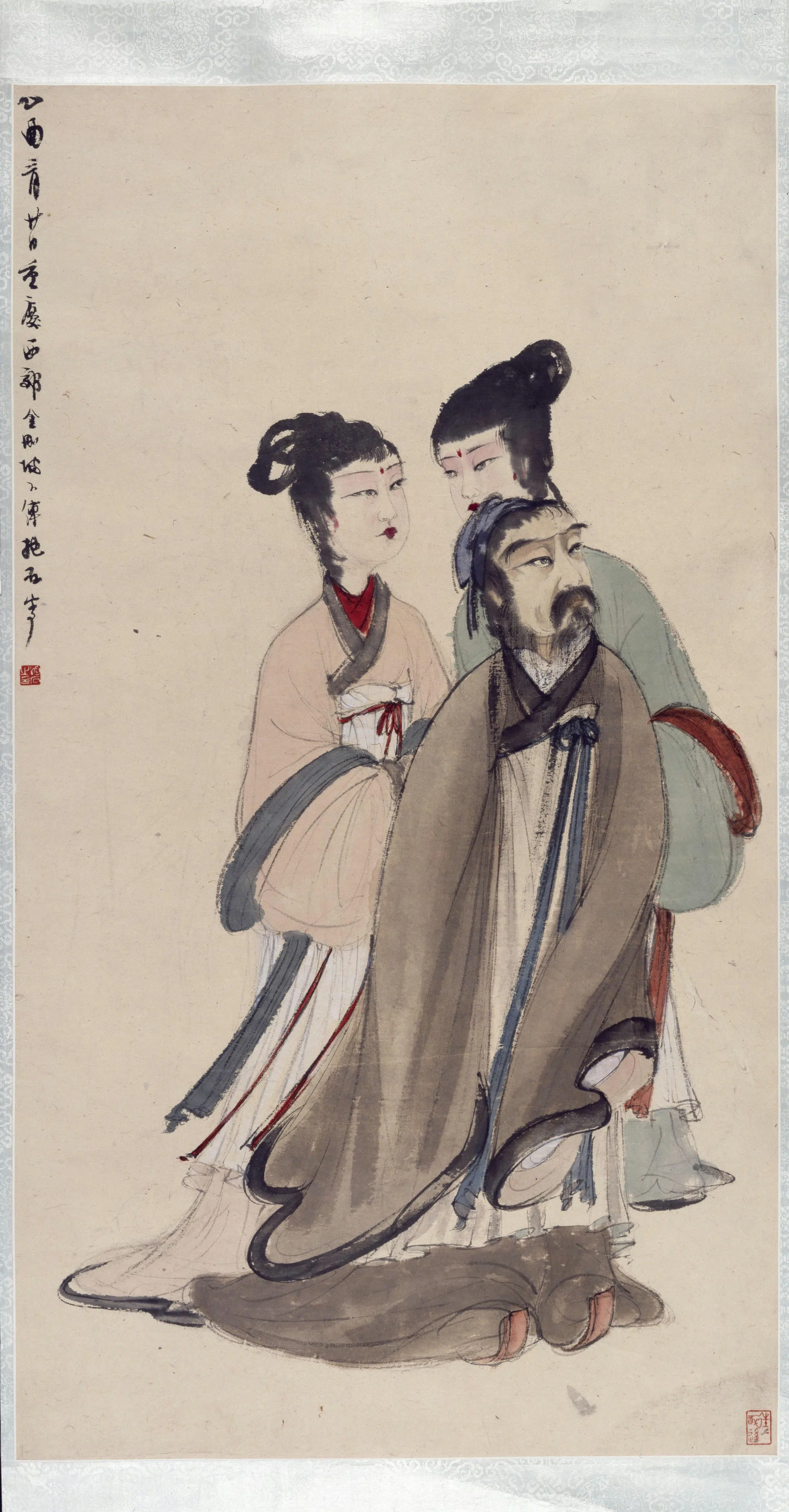 近现代【傅抱石】《东山携姬图轴》 第1张 近现代【傅抱石】《东山携姬图轴》 第1张
