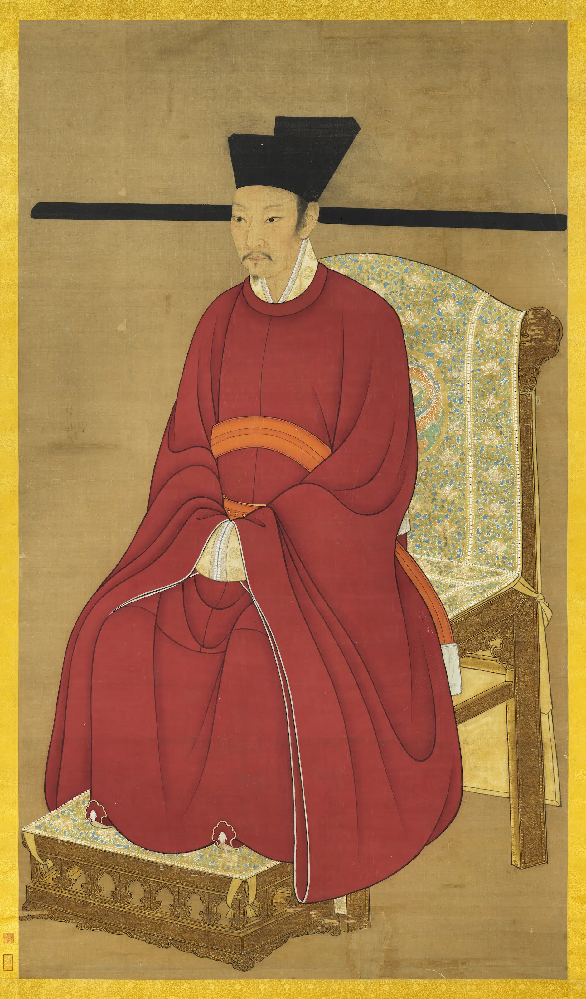 宋代《宋钦宗坐像图轴》
