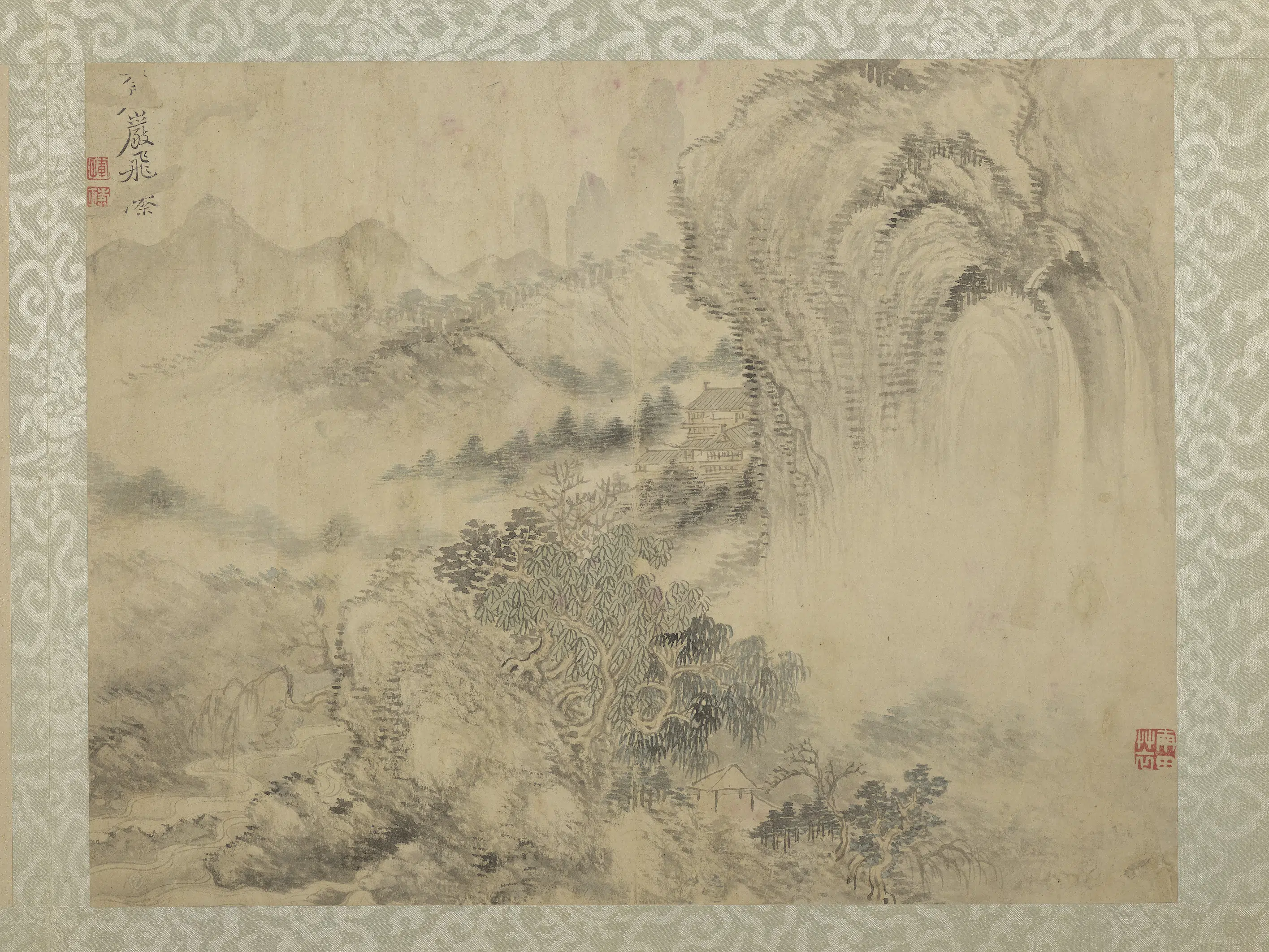 清代【恽寿平】《仿古山水册-2-12开》 第12张
