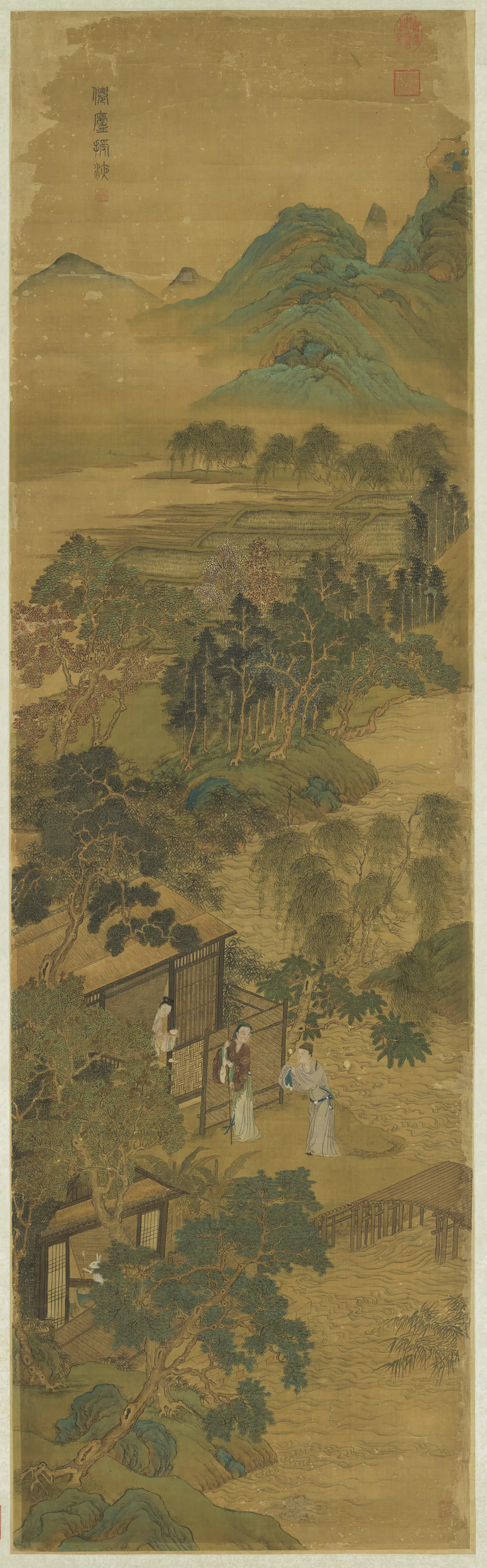 明朝【张翀】《画仙庐授液图轴》