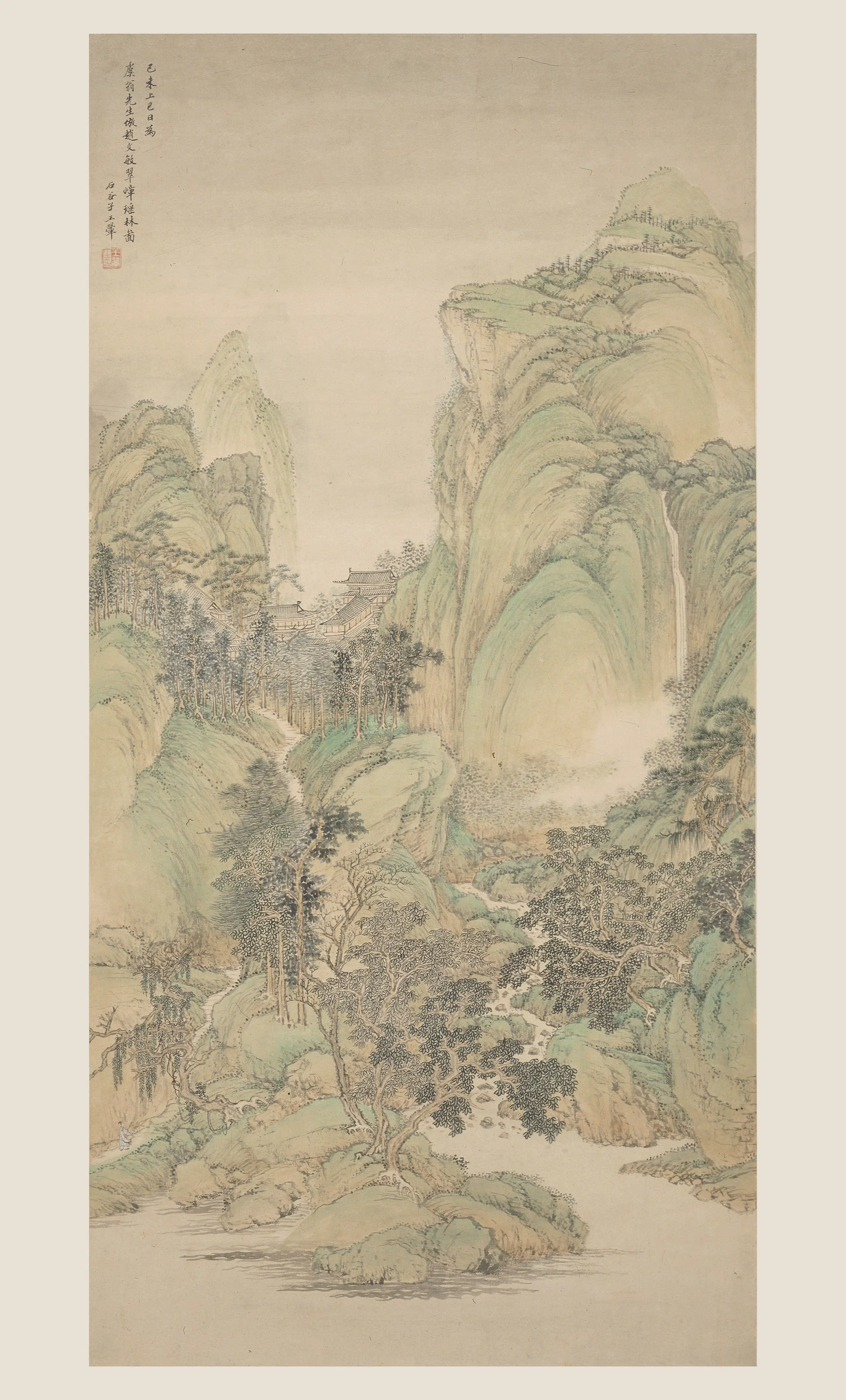 清代【王翚】《翠嶂瑶林图轴》