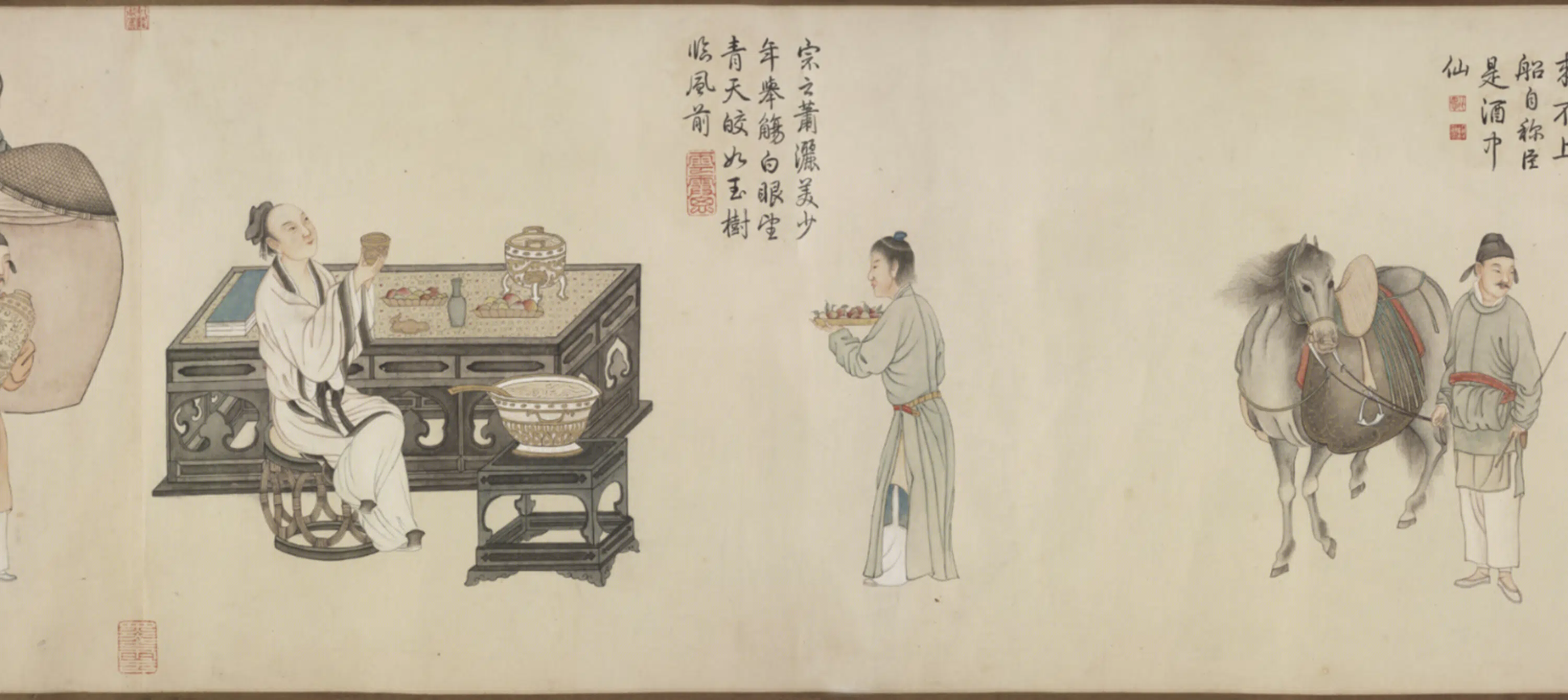 清代【程梁】《饮中八仙图卷》 第3张