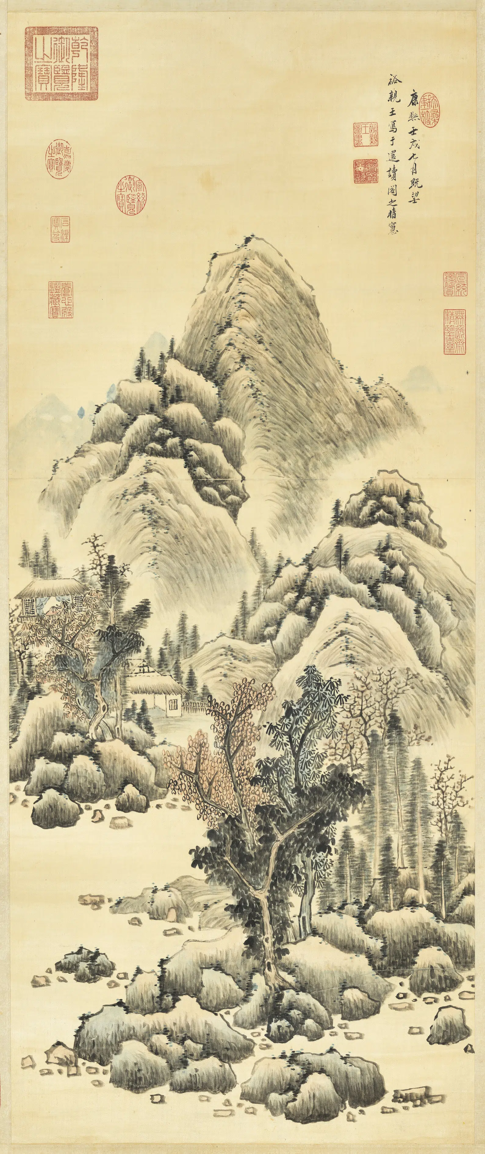 清代【爱新觉罗福全】《裕亲王夏山图轴》