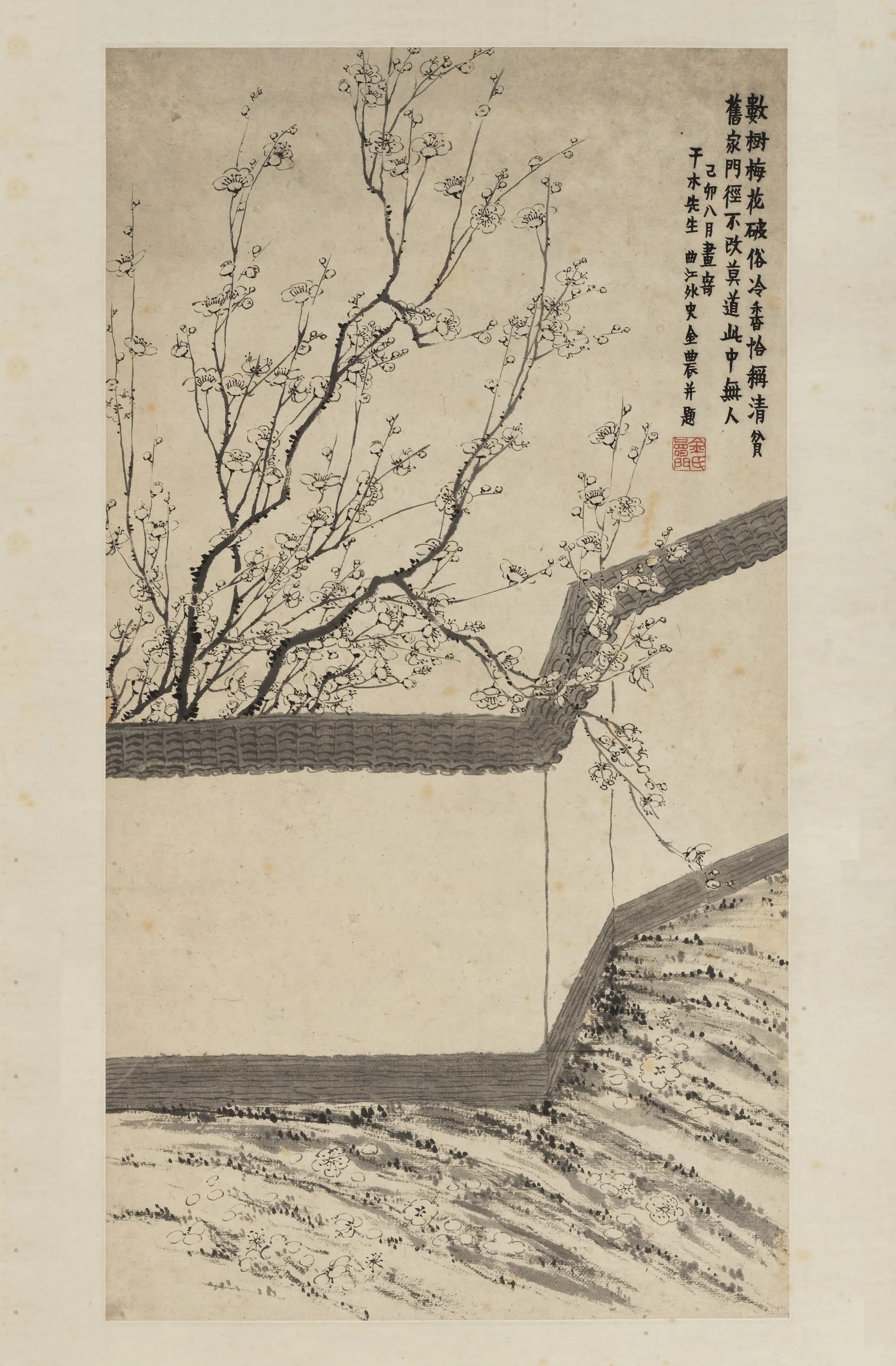 清代【金农】《冷香图轴》