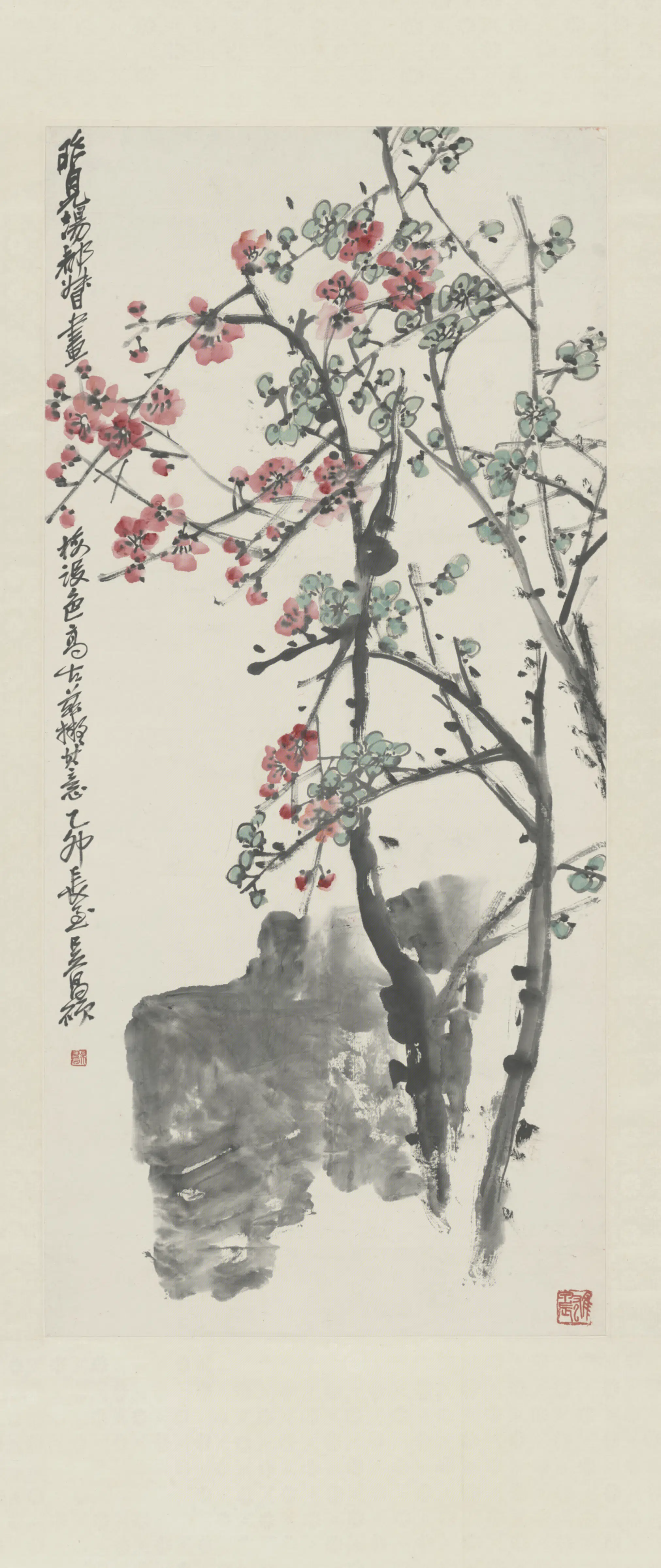 清代【吴俊卿】《梅花轴-1》