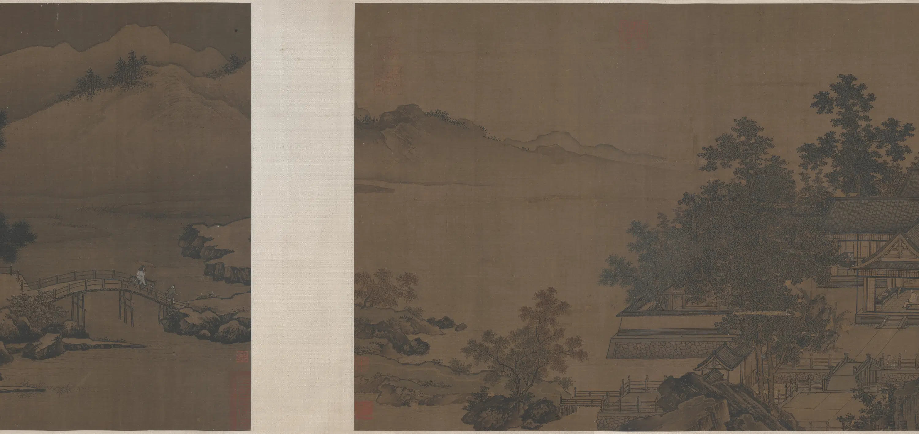 南宋【刘松年】《四景山水图卷》 第3张 南宋【刘松年】《四景山水图卷》 第3张