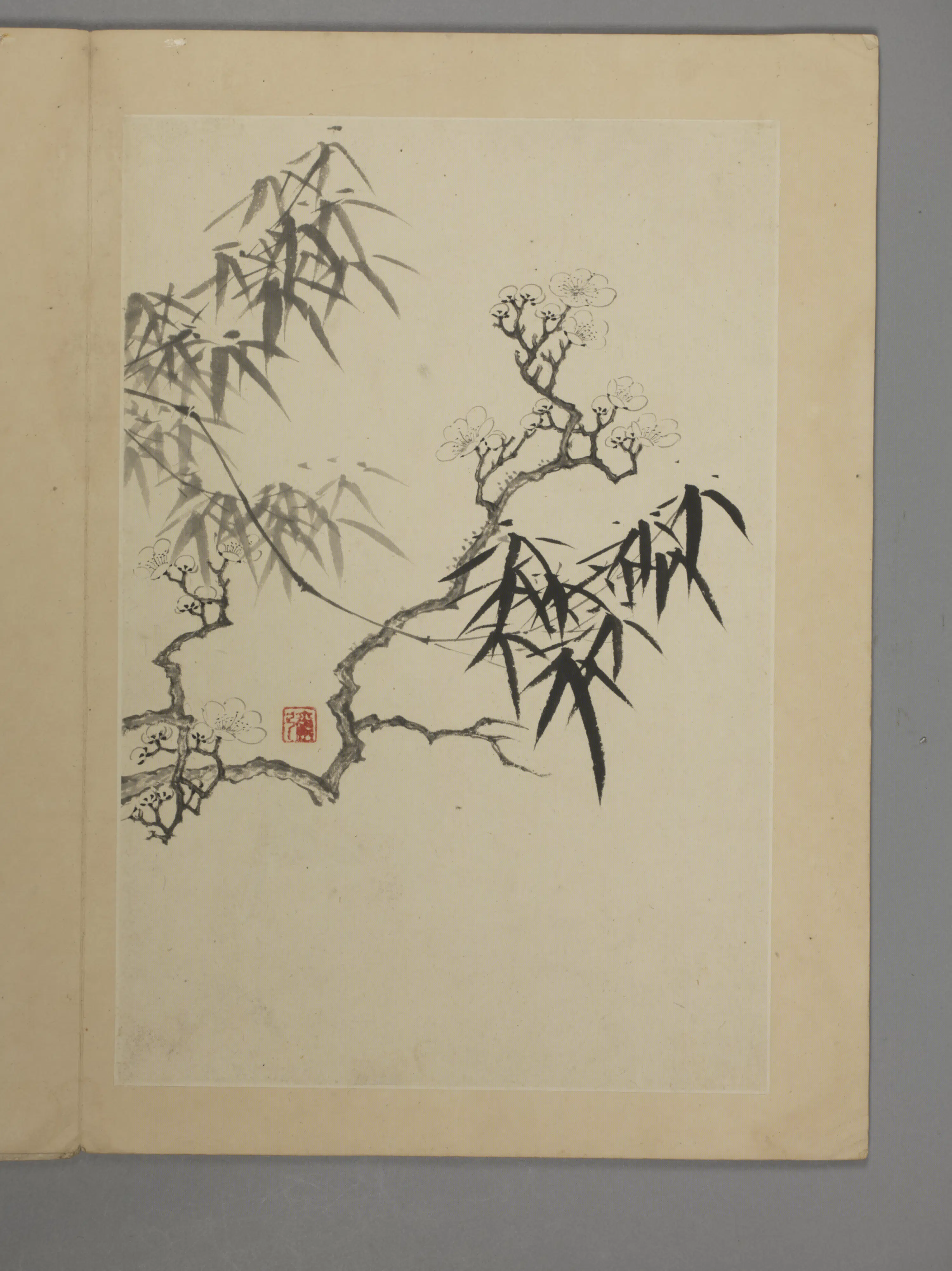 明朝【邵弥】《山水花卉册(6开)》 第5张 明朝【邵弥】《山水花卉册(6开)》 第5张