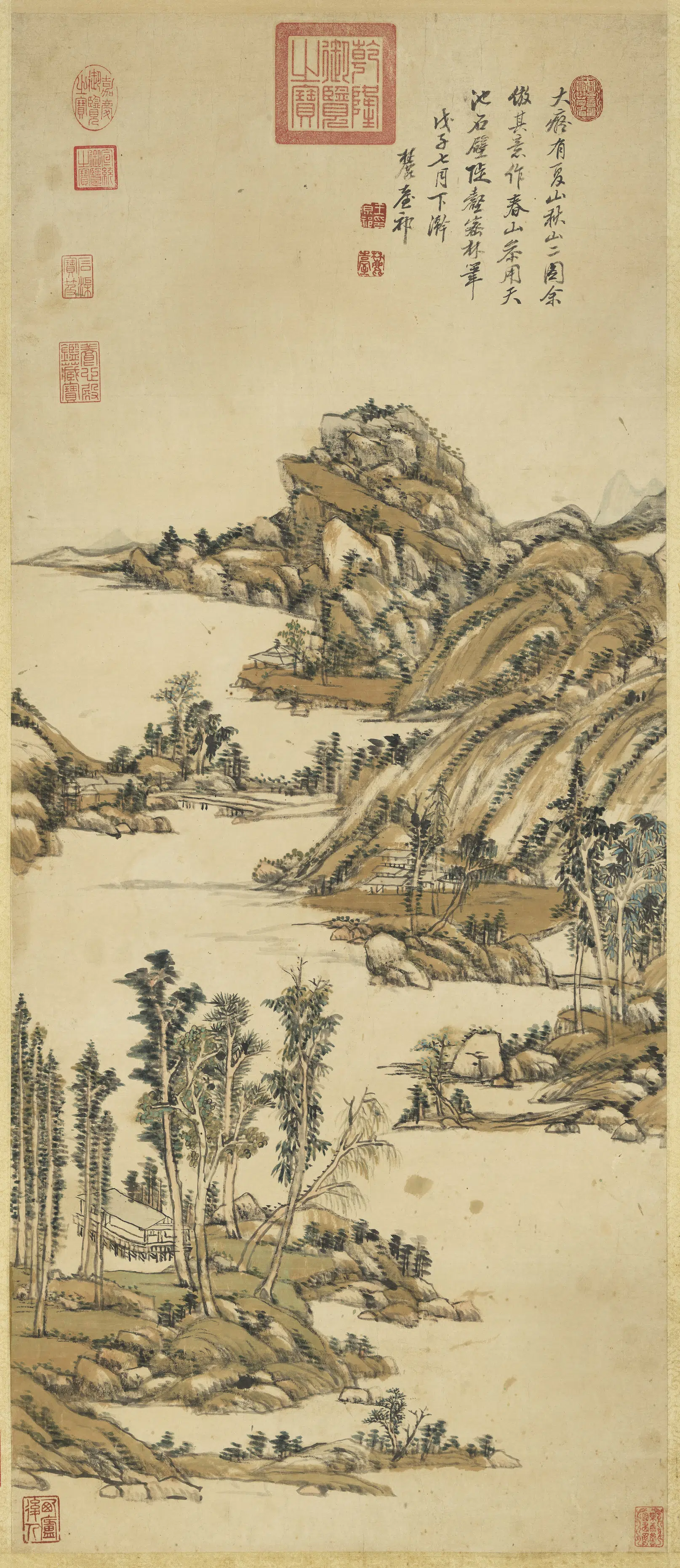 清代【王原祁】《春山图轴》