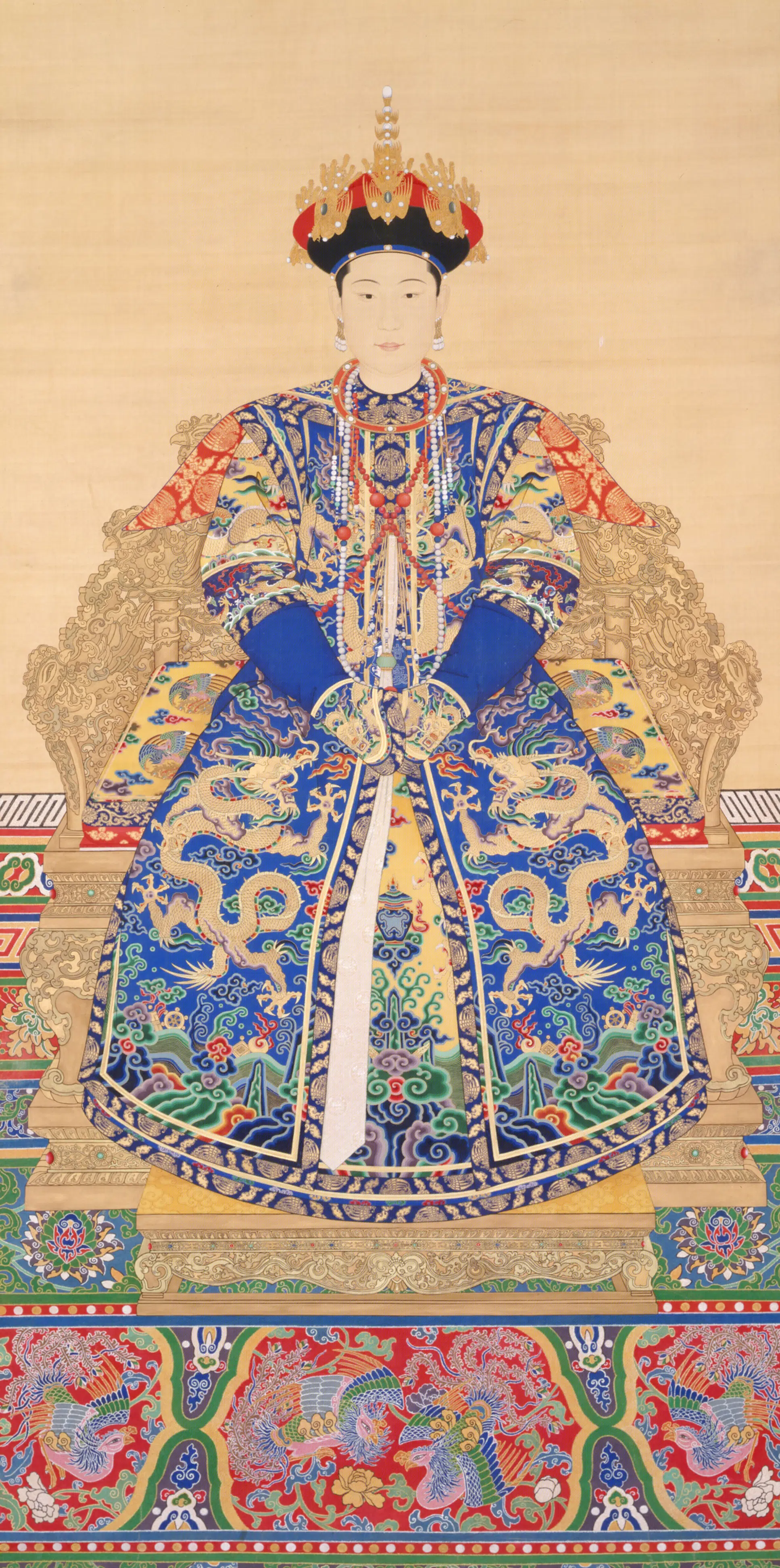 清代【清人】《画孝敬宪皇后朝服像轴》