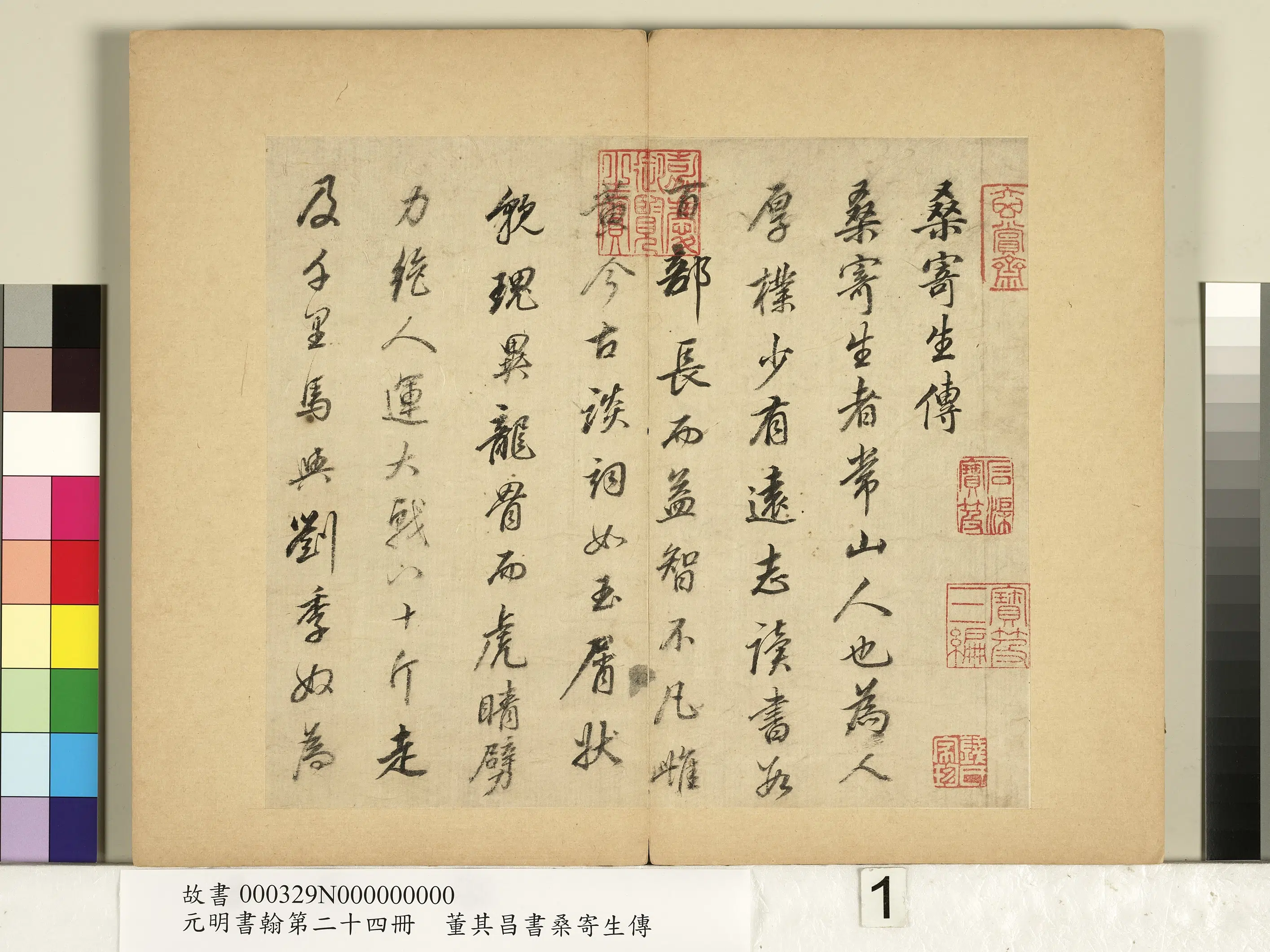 明代【董其昌】《元明书翰第二十四册-董其昌书桑寄生传》