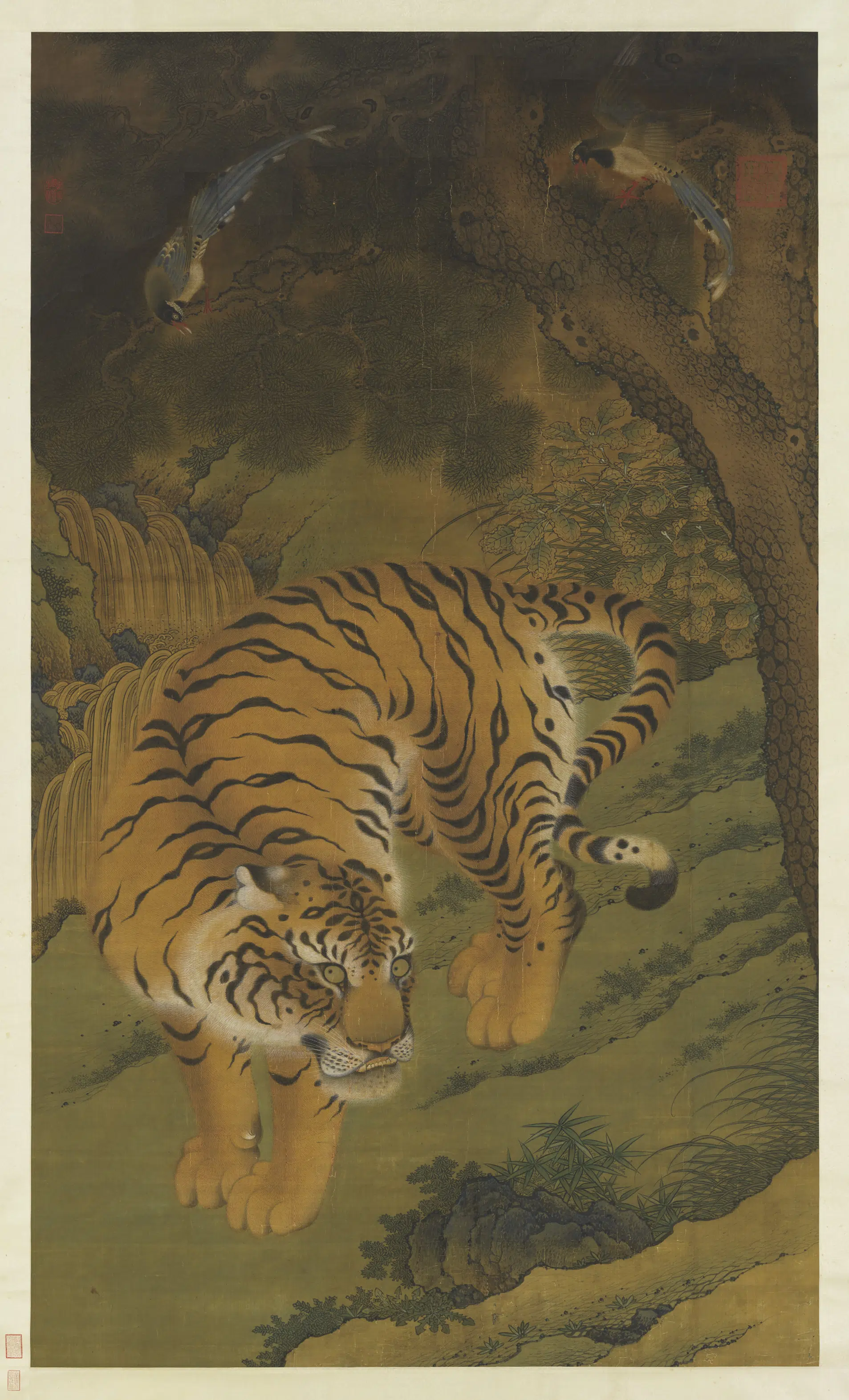 元代《元人画虎图轴-2》