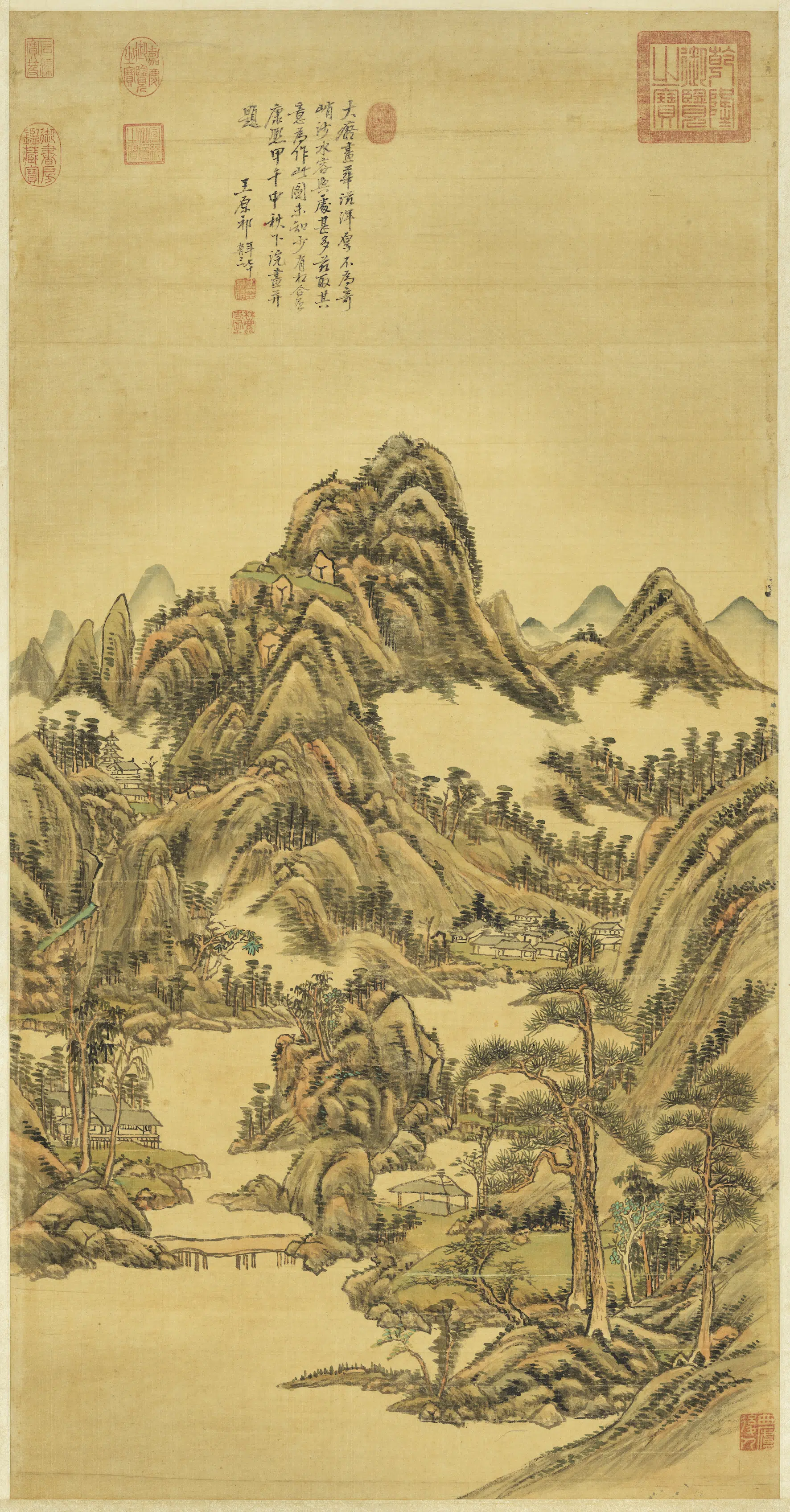 清代【王原祁】《仿黄公望笔意图轴》