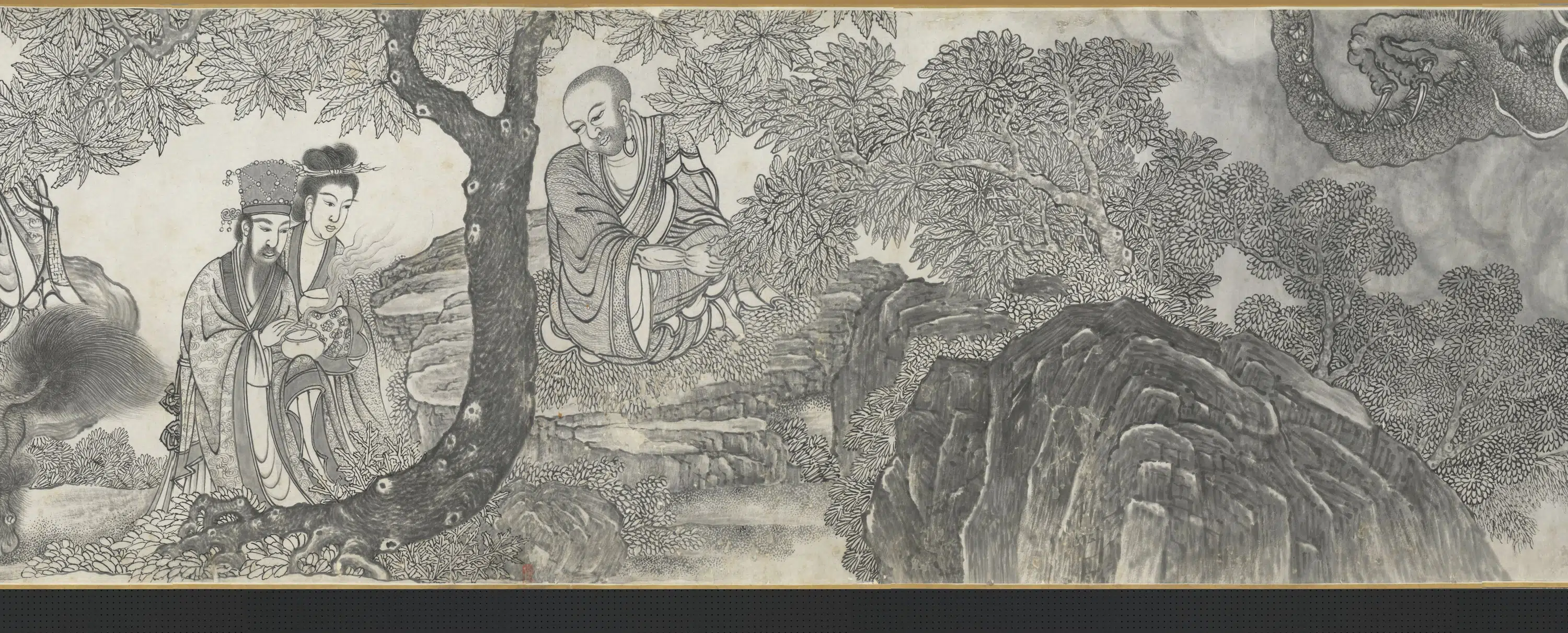 明朝【丁云鹏】《应真云汇图卷》 第2张
