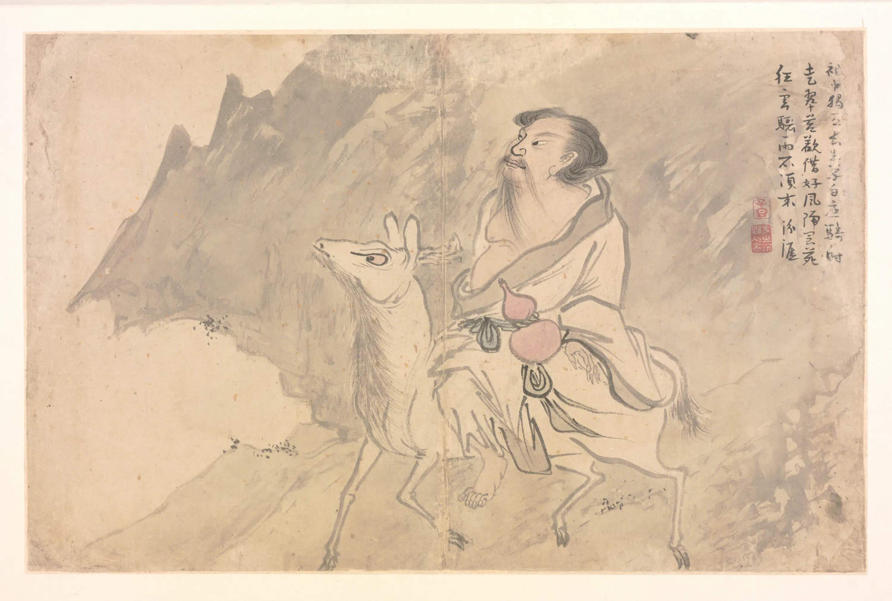 明朝【郭将军郭汾涯】《山水人物册》