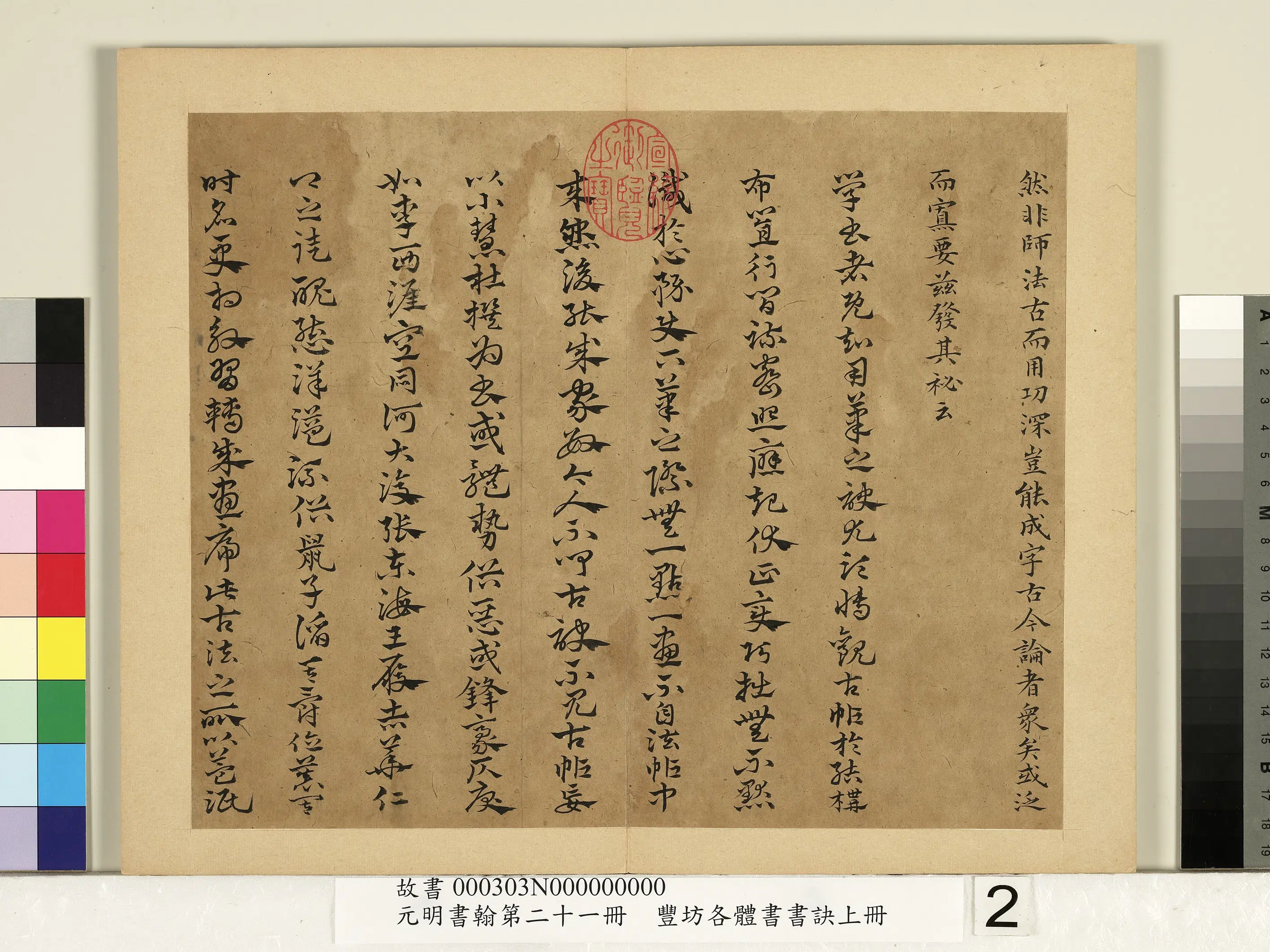 明朝【丰坊（丰道生）】《元明书翰第二十一册-各体书书诀（上册）》 第7张