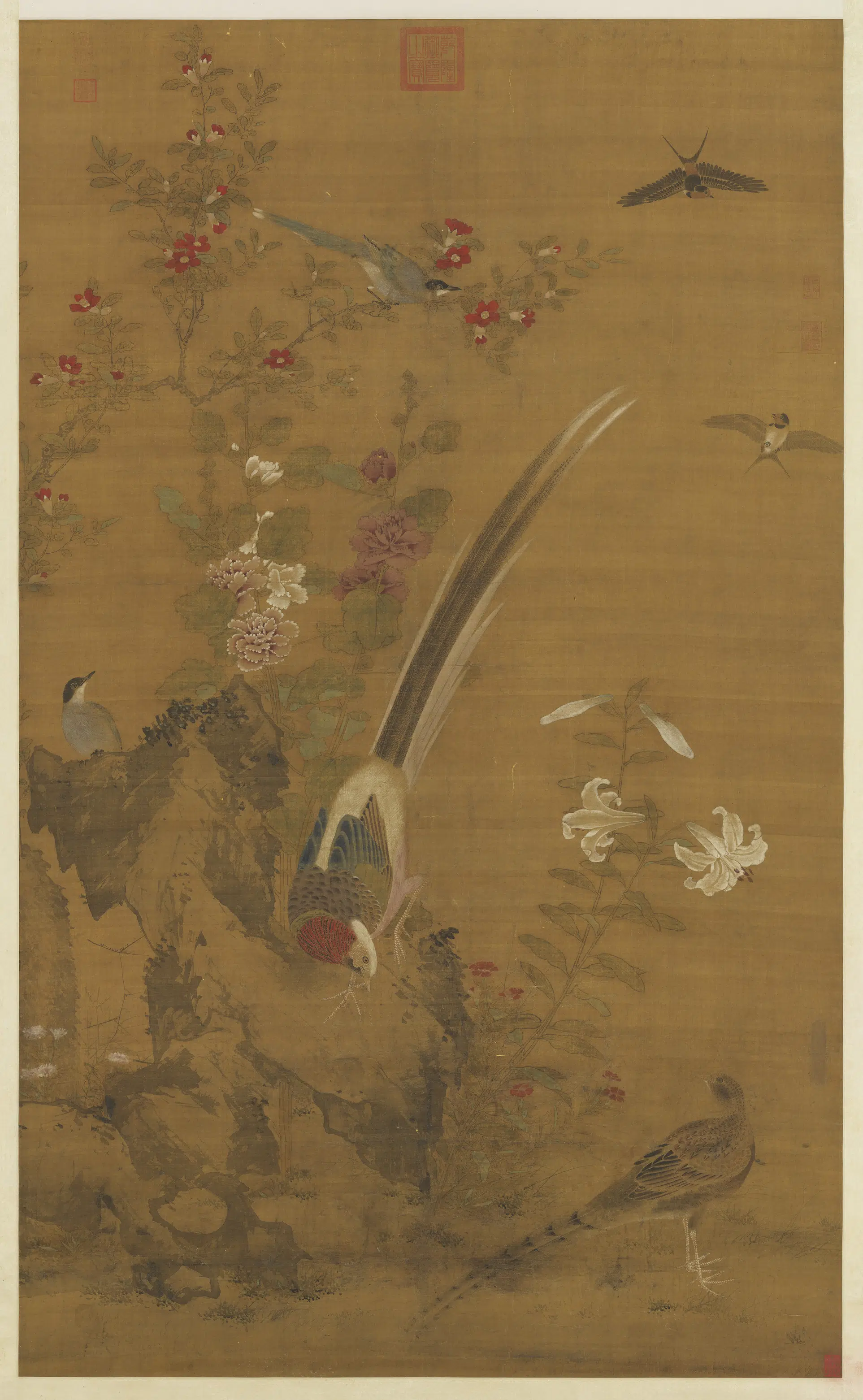 元代《元人花鸟图轴》