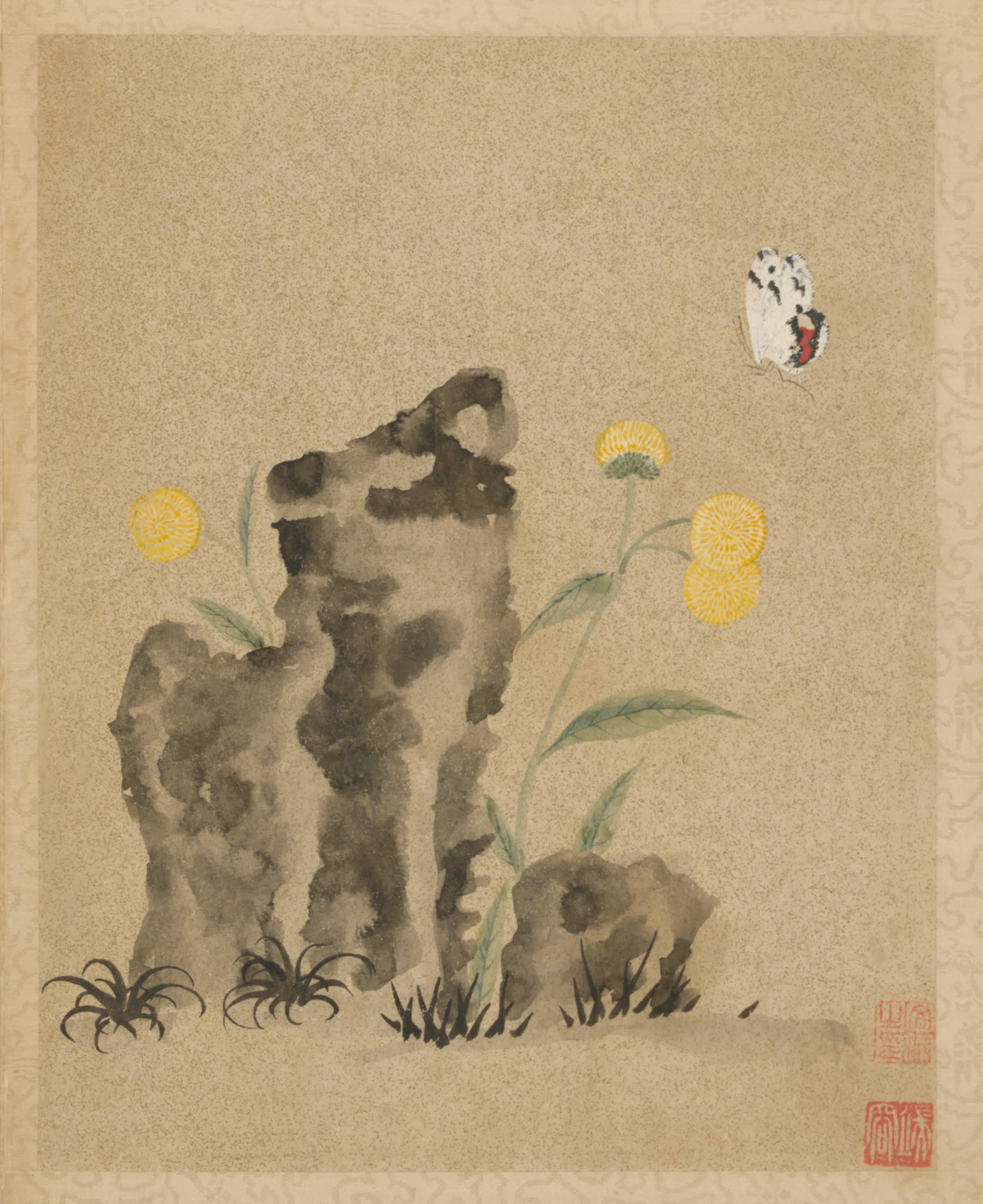 明朝【文俶】《花卉册（10开）》 第2张