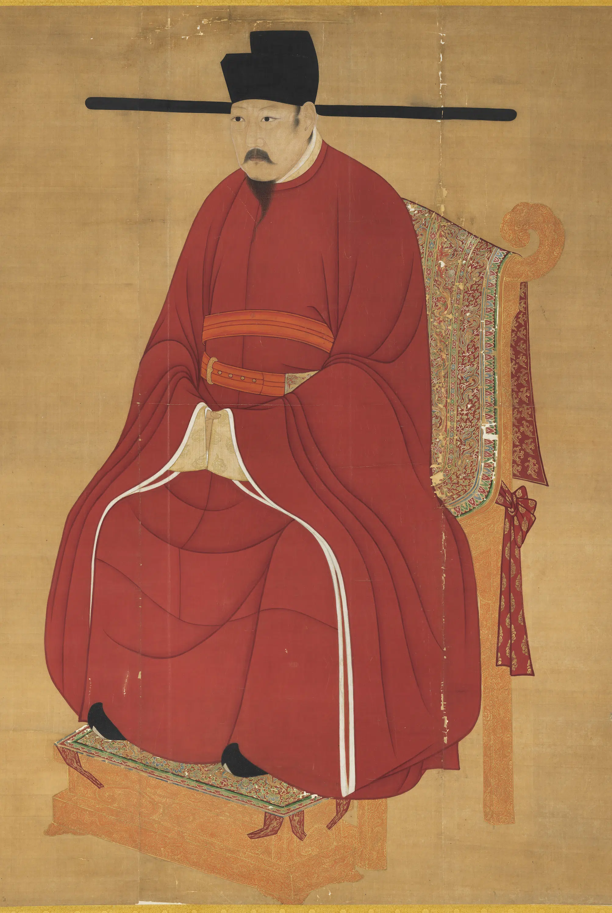 宋代《宋仁宗坐像图轴》