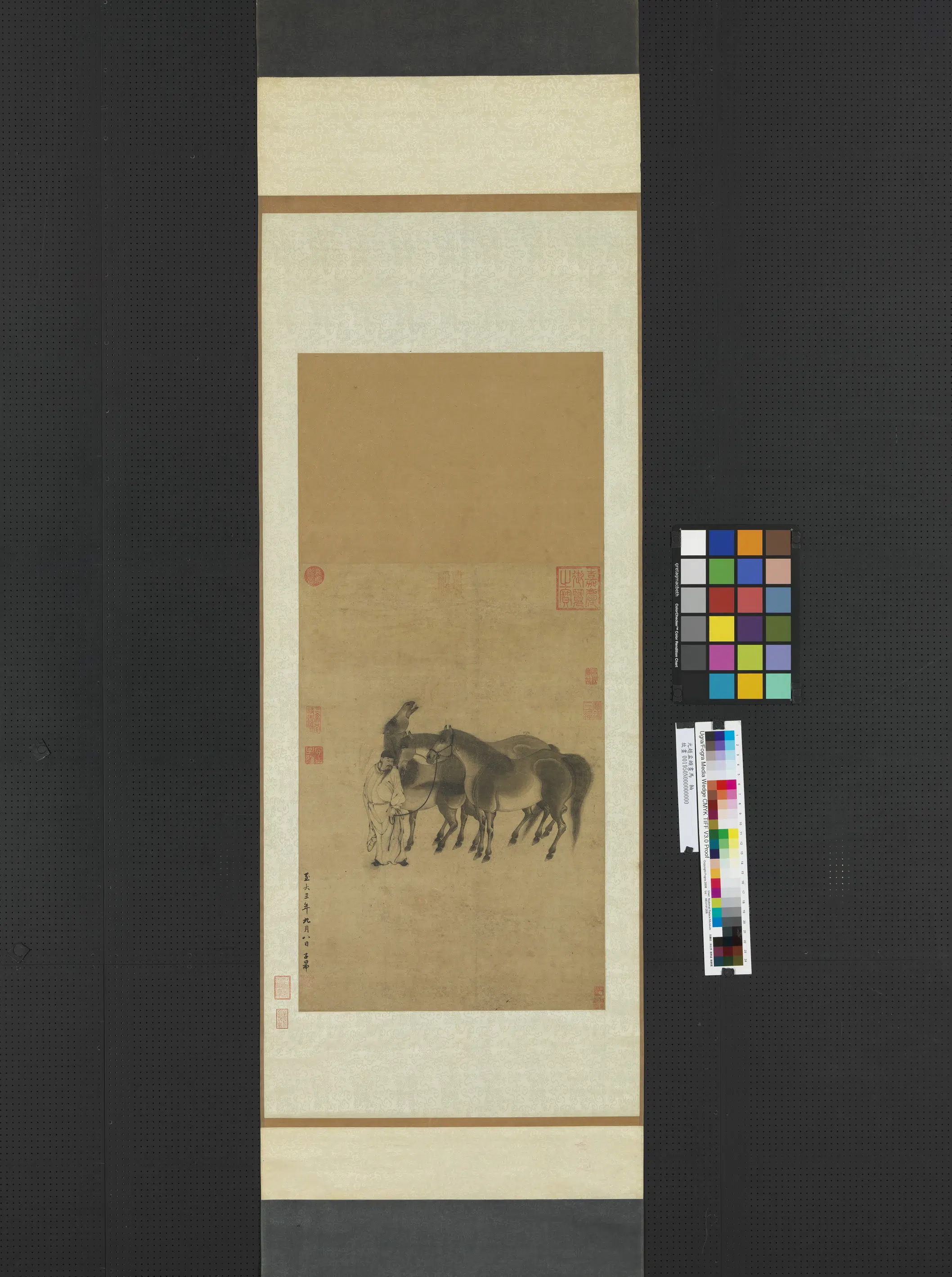 元朝【赵孟頫】《画马图轴》 第1张 元朝【赵孟頫】《画马图轴》 第1张