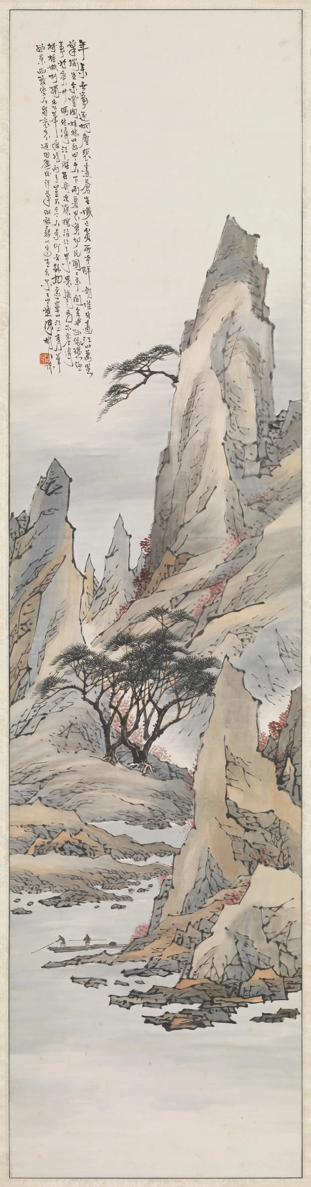 近现代【陈树人】《桂林山水图轴》