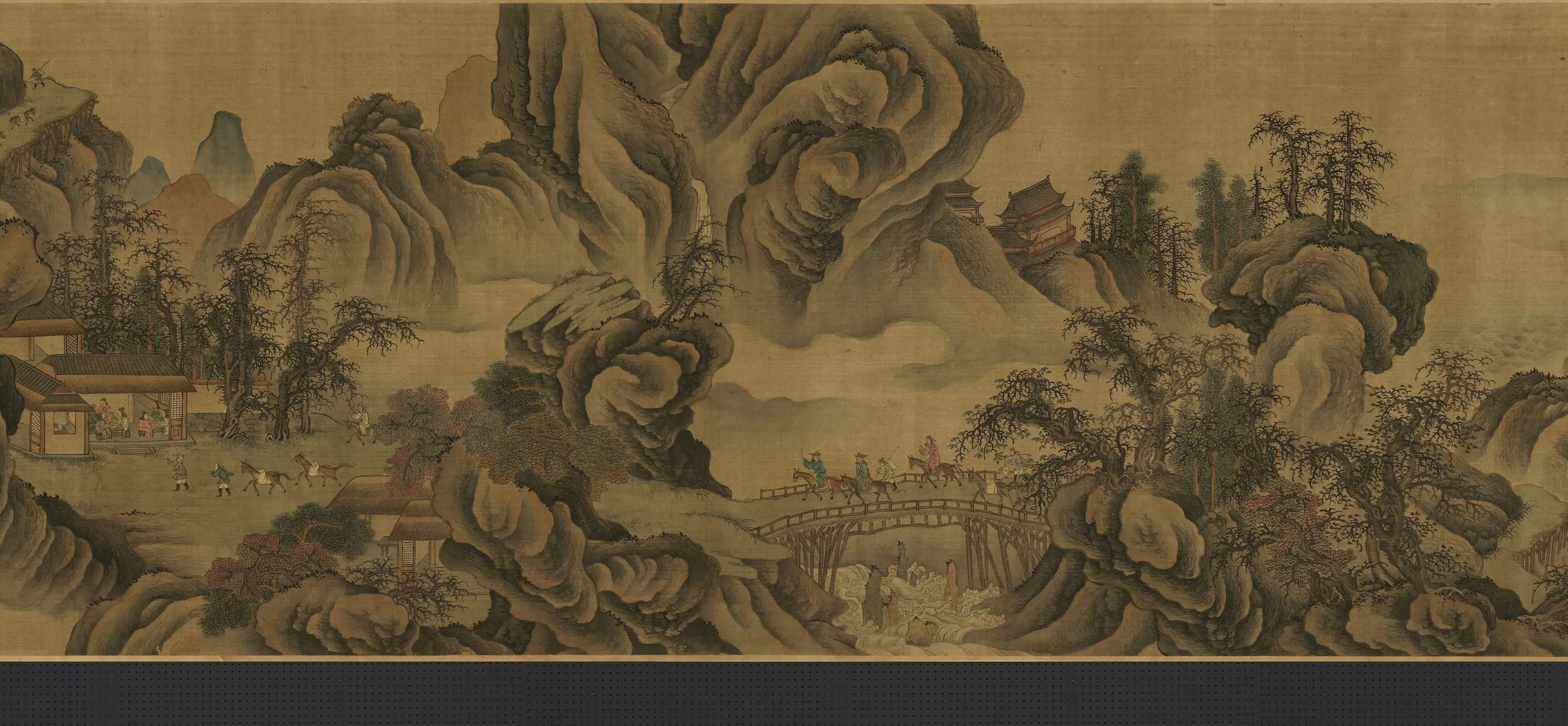 北宋【郭熙】《寒林蜀道图卷》 第3张