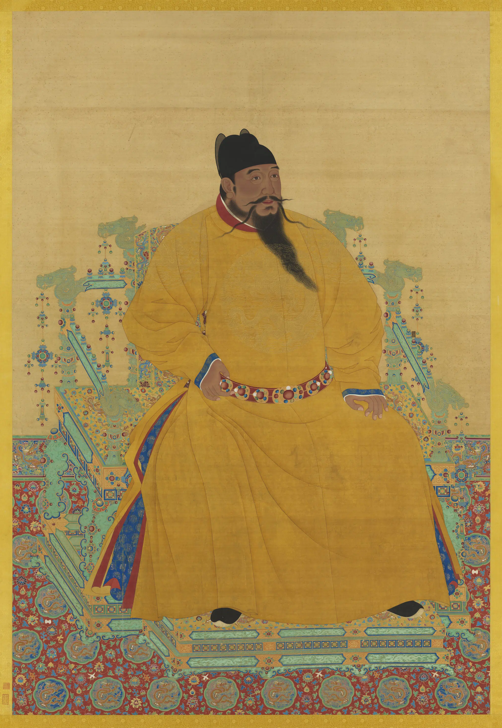 明朝《明成祖坐像图轴》