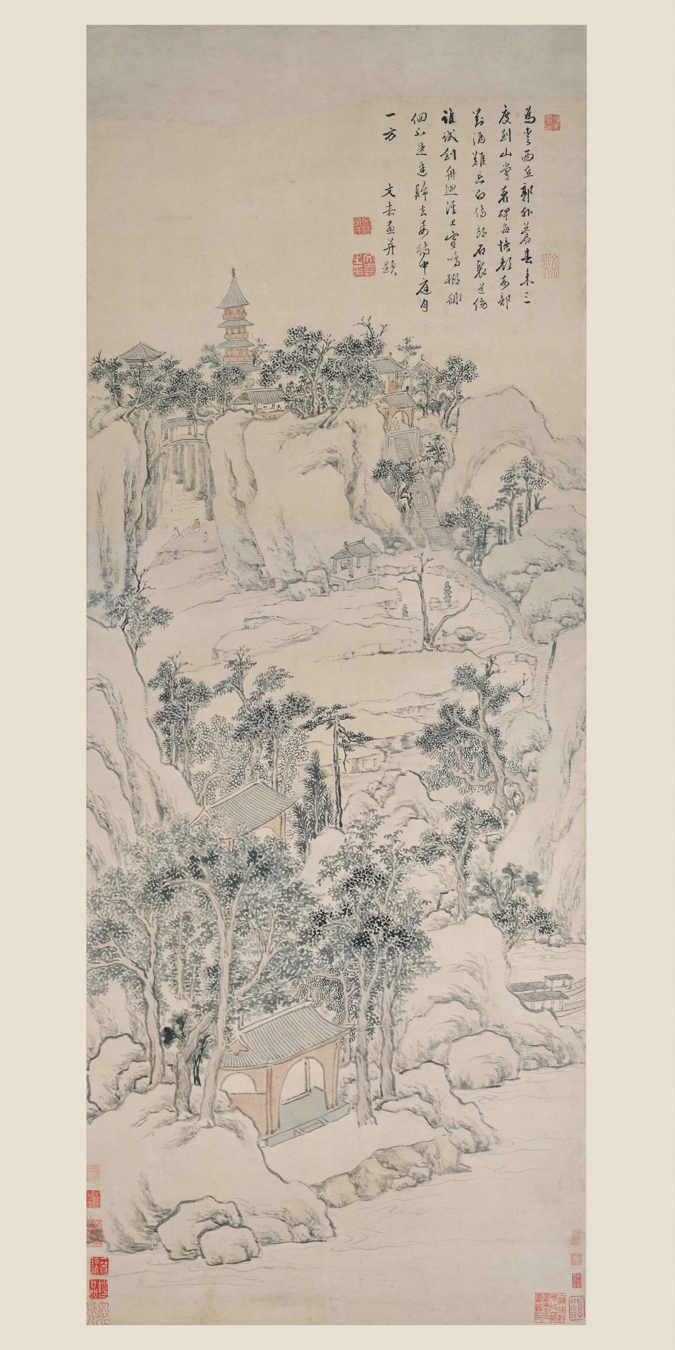 明朝【文嘉】《虎丘图轴》