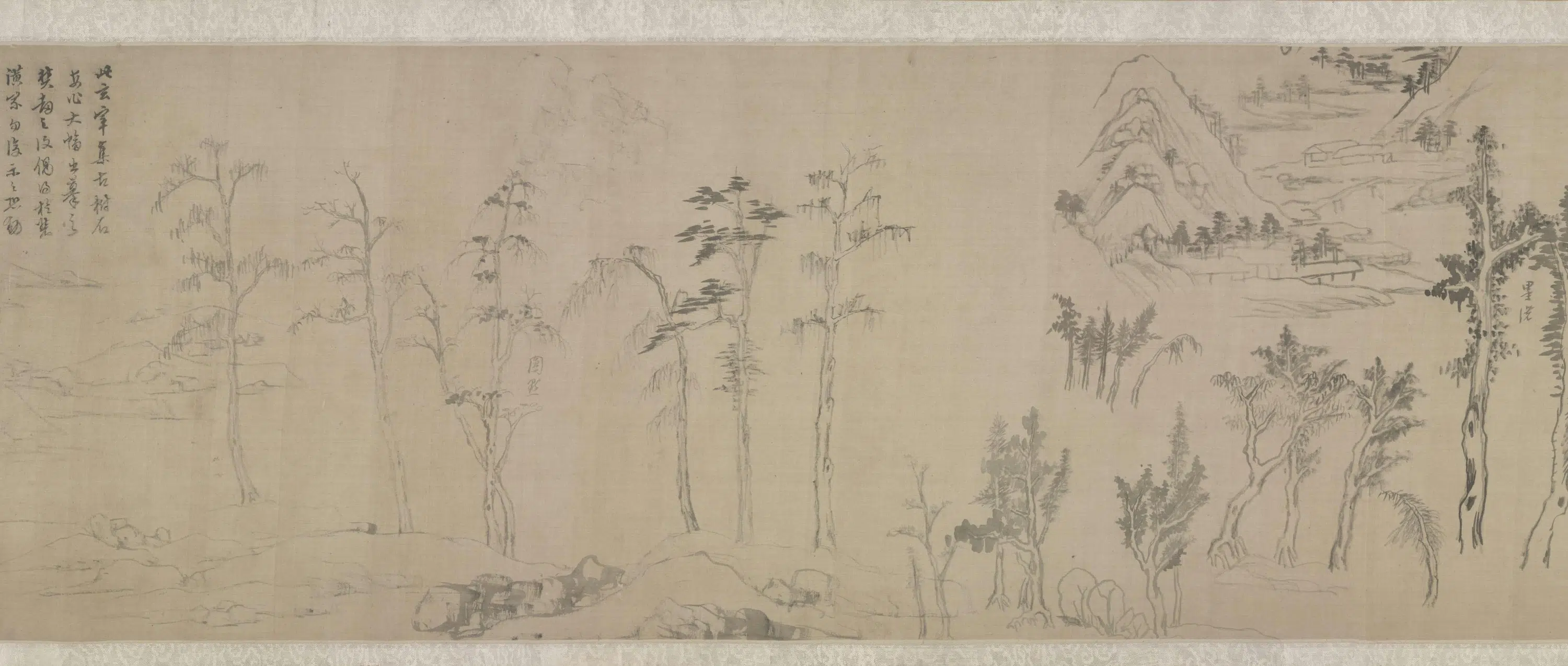 明朝【董其昌】《集古树石画稿卷》 第2张
