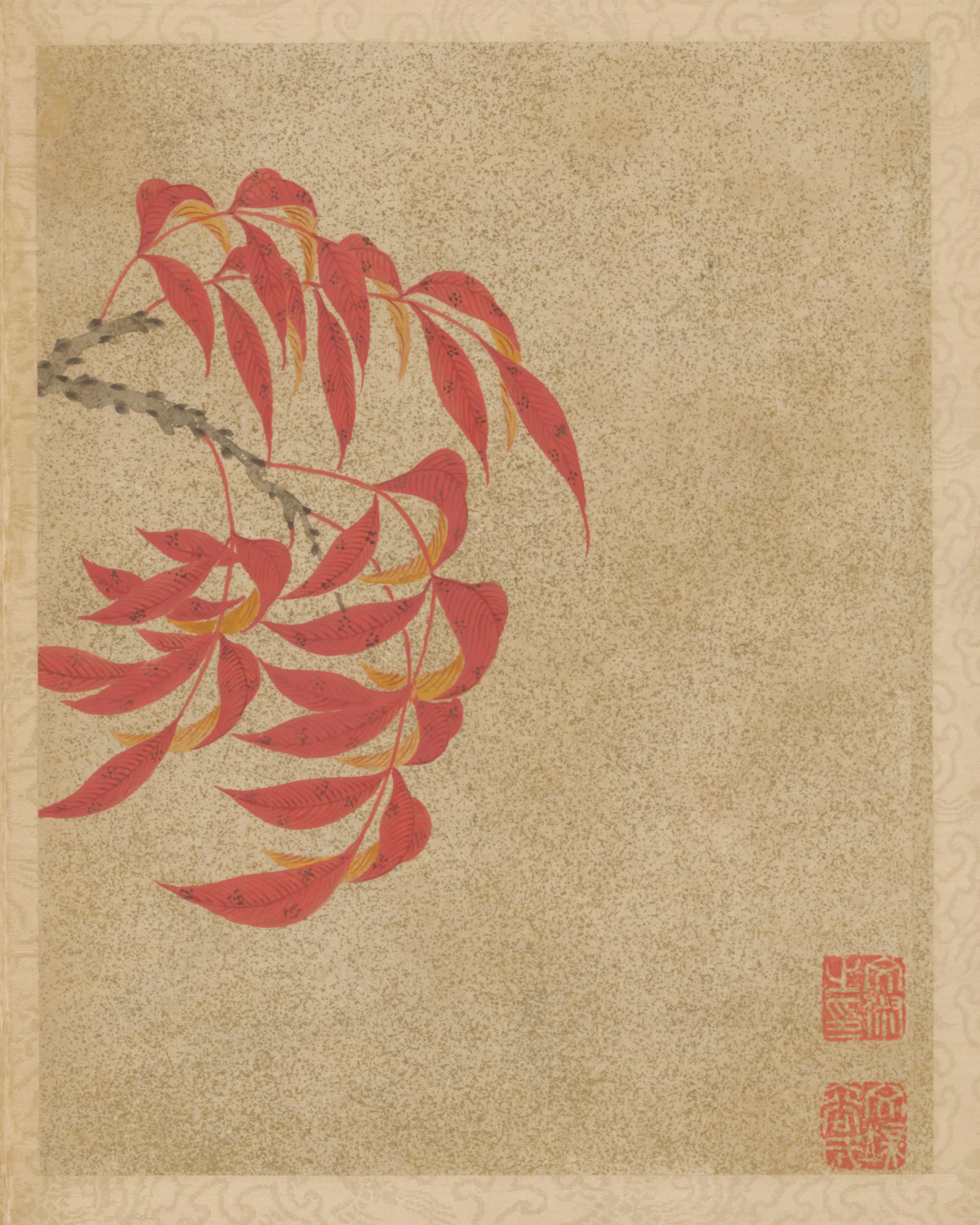 明朝【文俶】《花卉册（10开）》 第10张