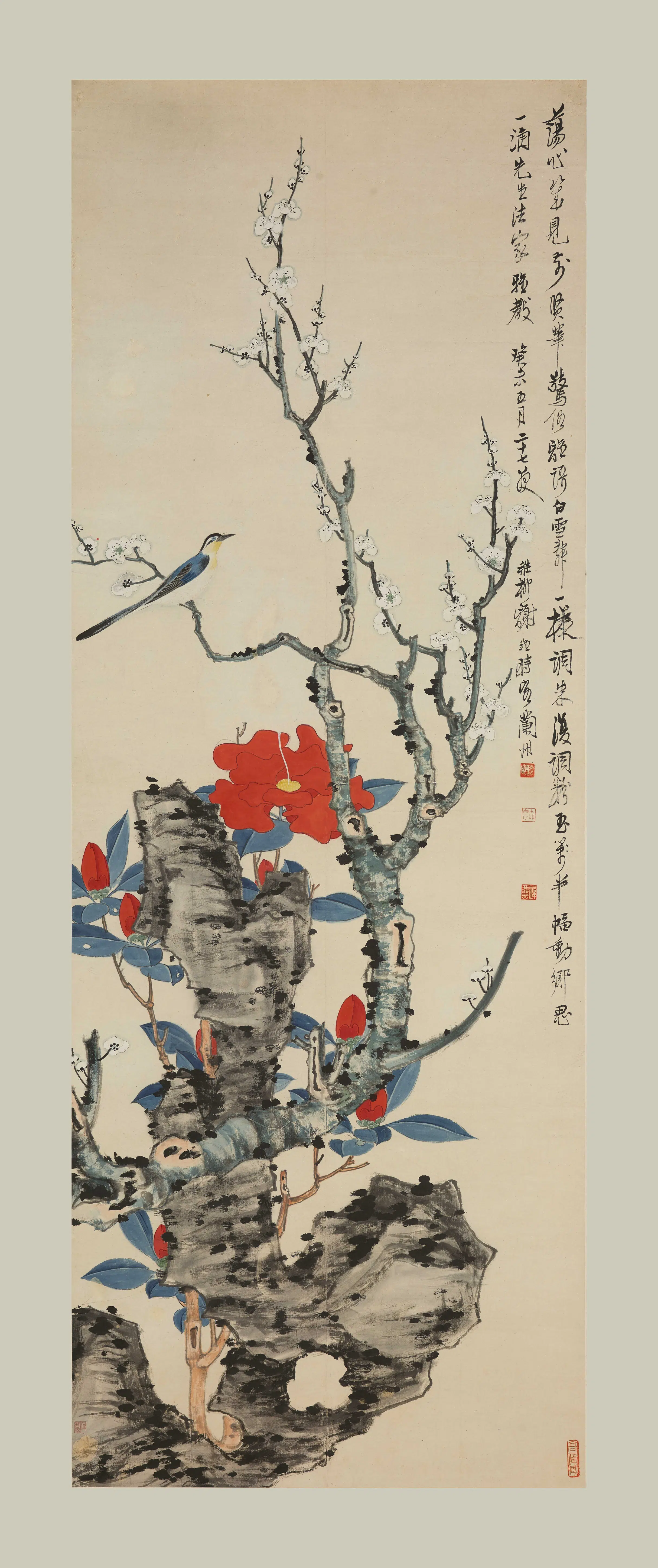 近现代【谢稚柳】《花鸟轴》