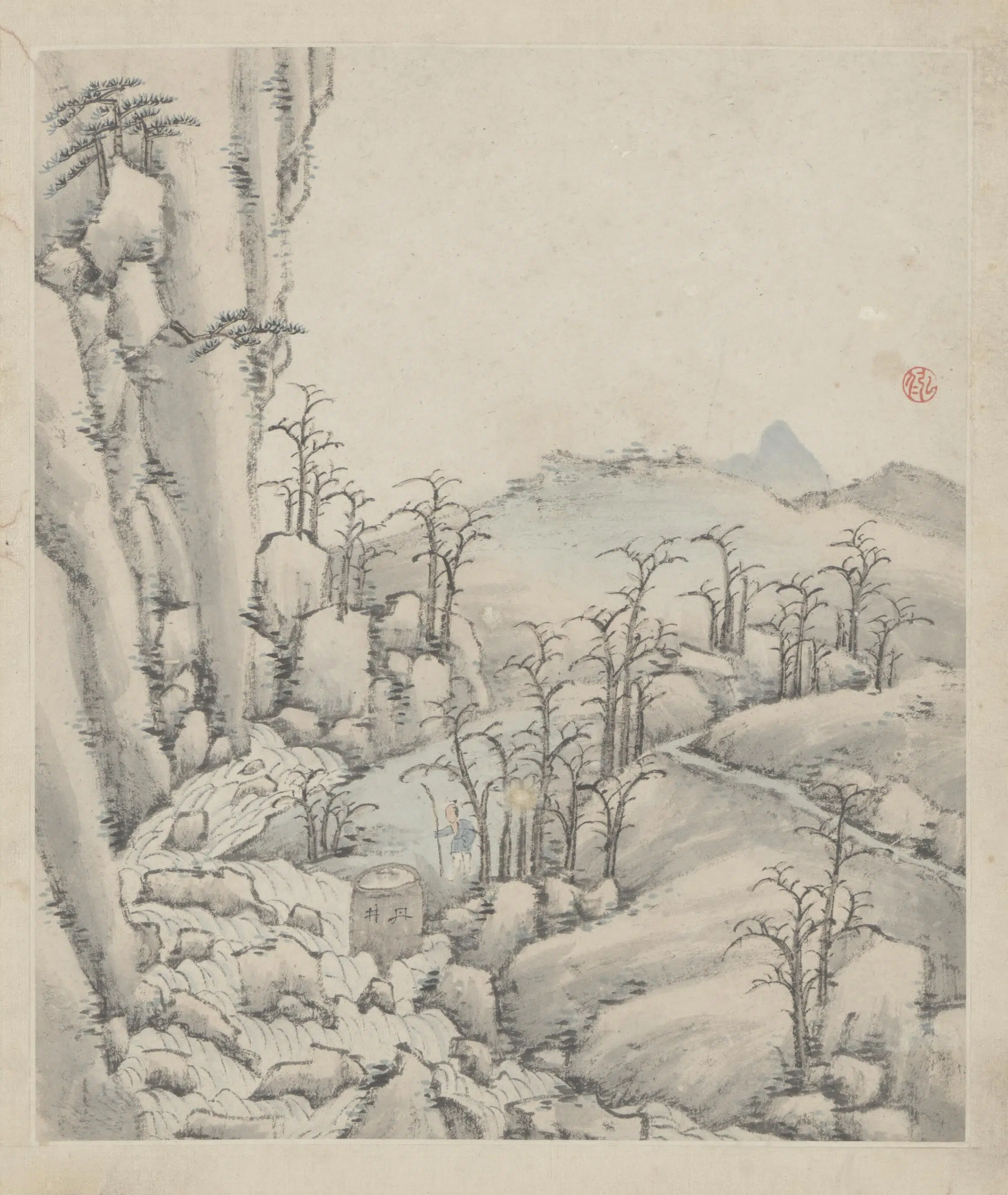 清代【弘仁】《黄山图册-60开》 第11张 清代【弘仁】《黄山图册-60开》 第11张