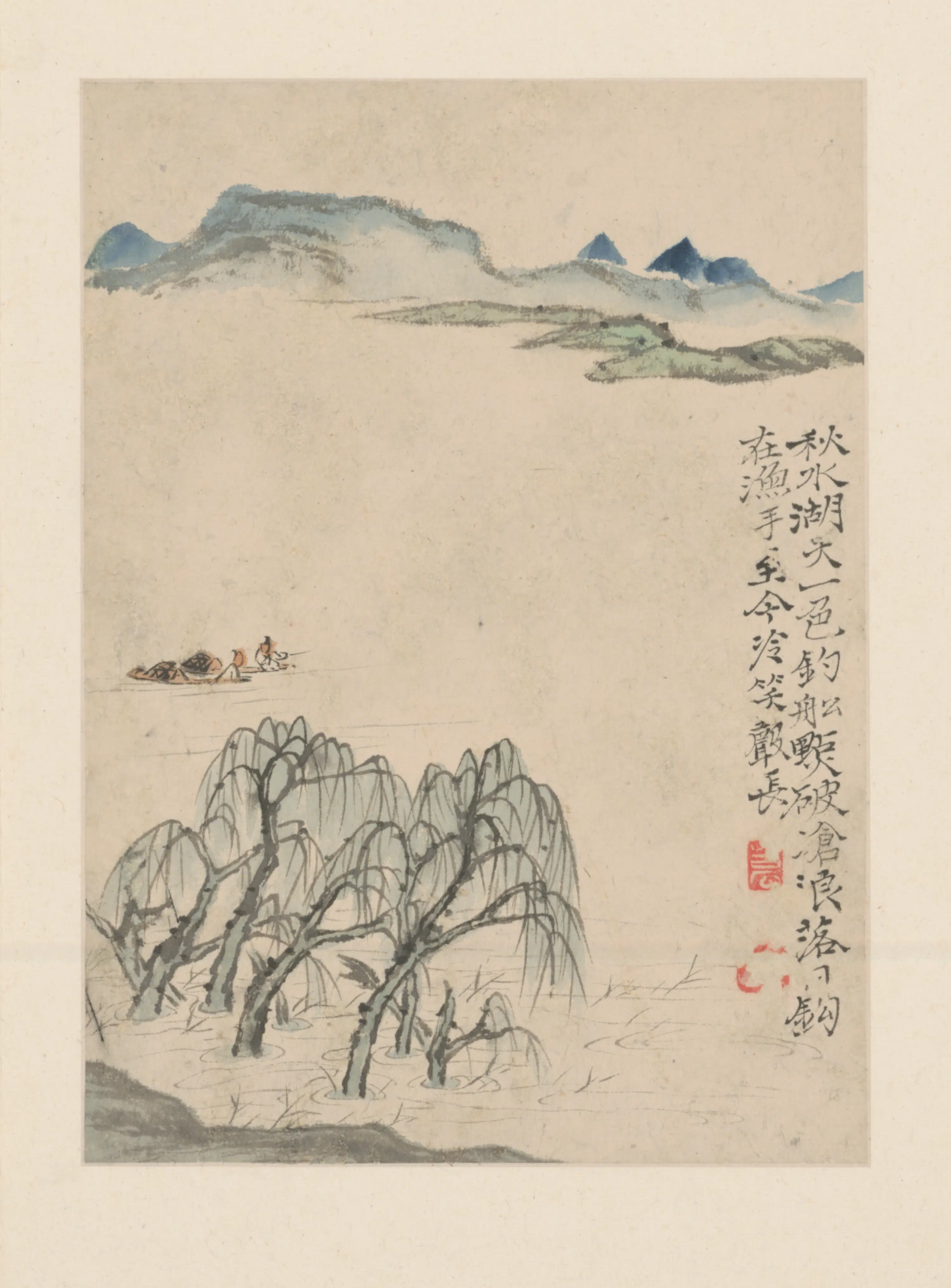 清代【石涛】《山水图册-1(8开)》 第8张 清代【石涛】《山水图册-1(8开)》 第8张